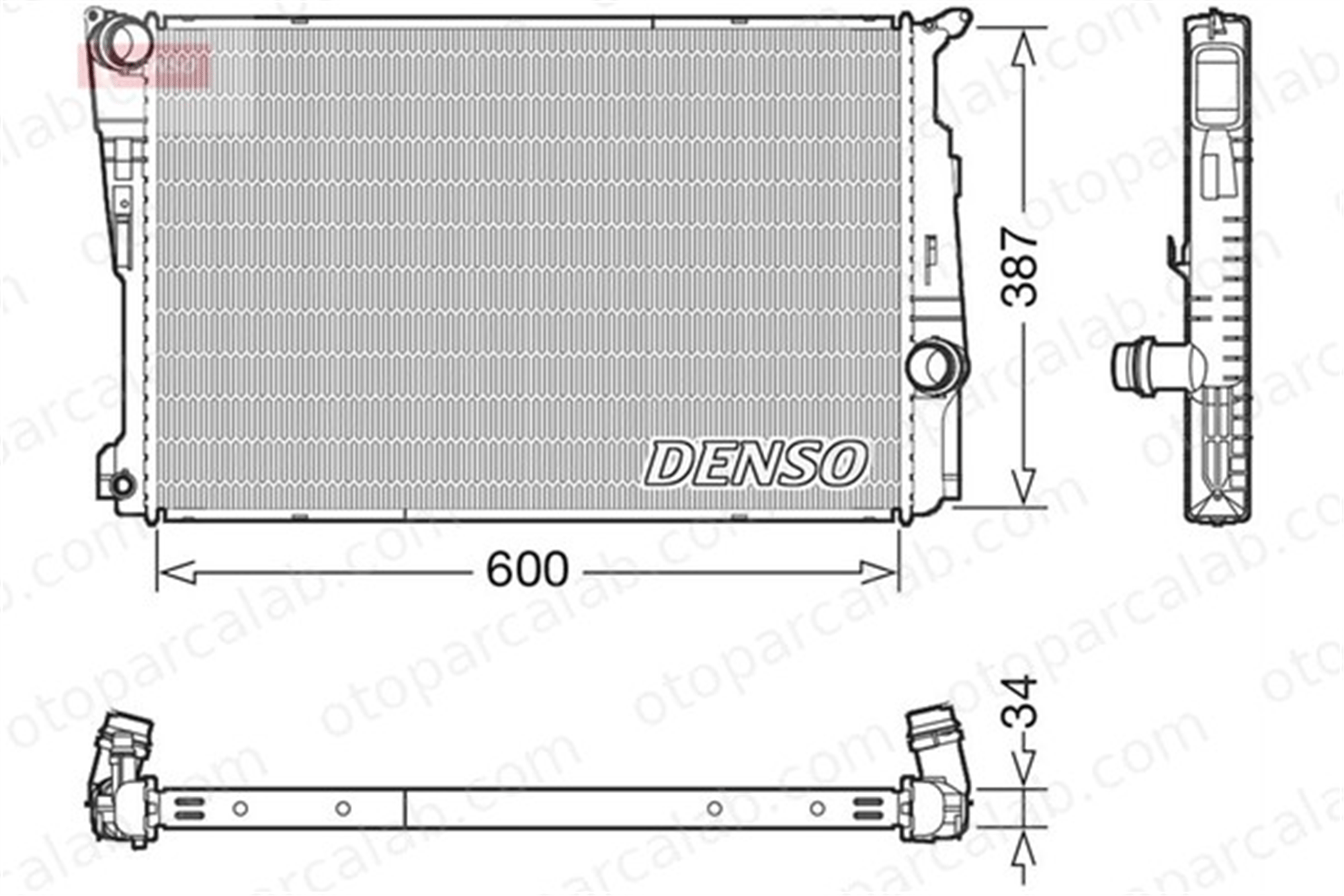 DENSO DRM05006 Su Radyatörü BMW X3 X4 DRM05006 17117632080
