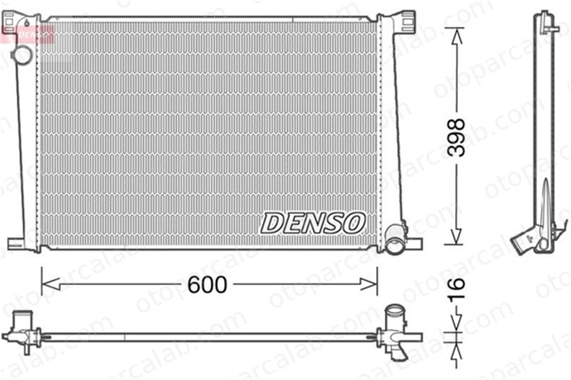 DENSO DRM05007 Su Radyatörü MINI MINI MINI Cabrio DRM05007 17117535099