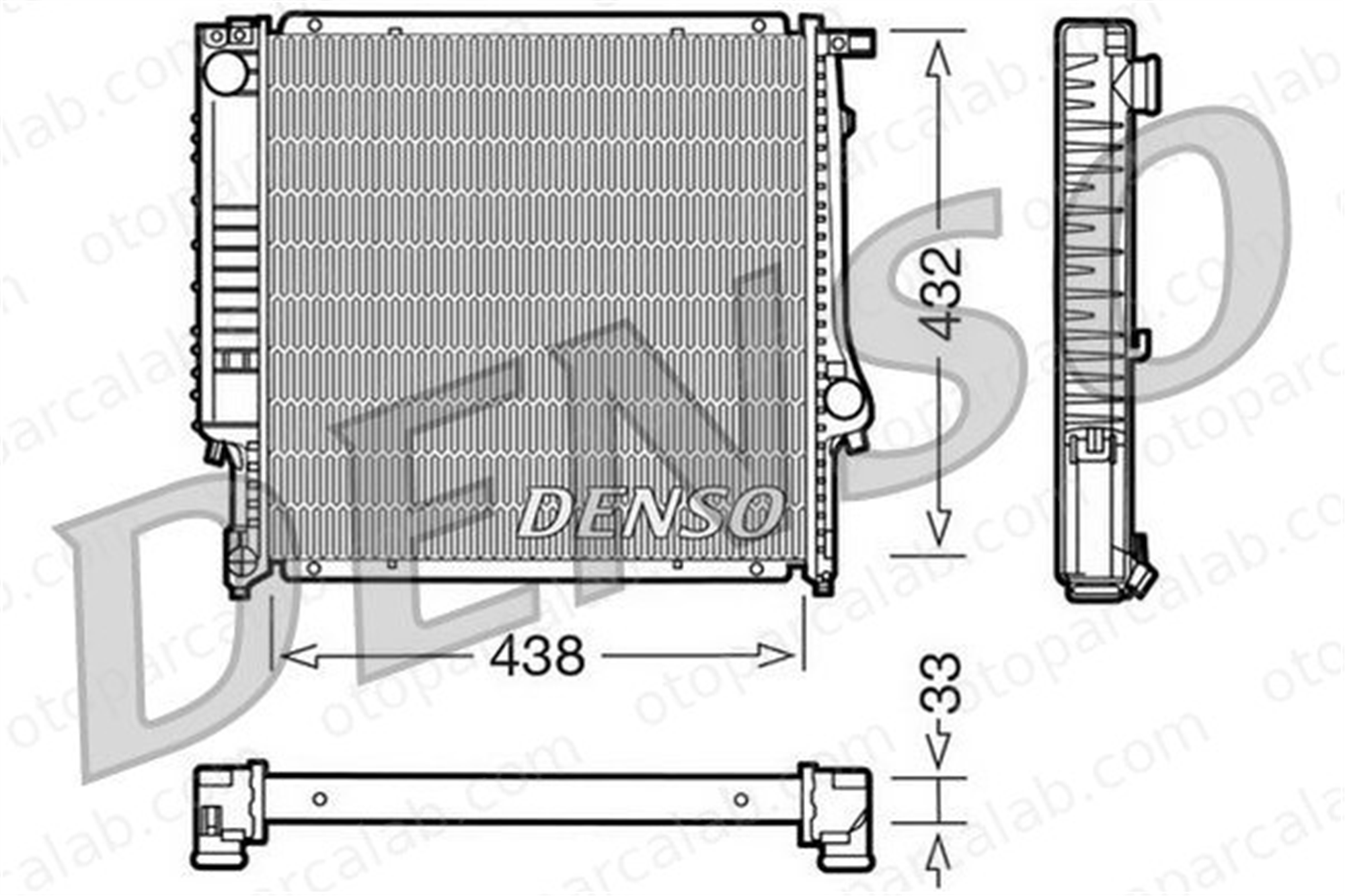 DENSO DRM05022 Su Radyatörü BMW 3 3 Cabrio DRM05022 17111712850