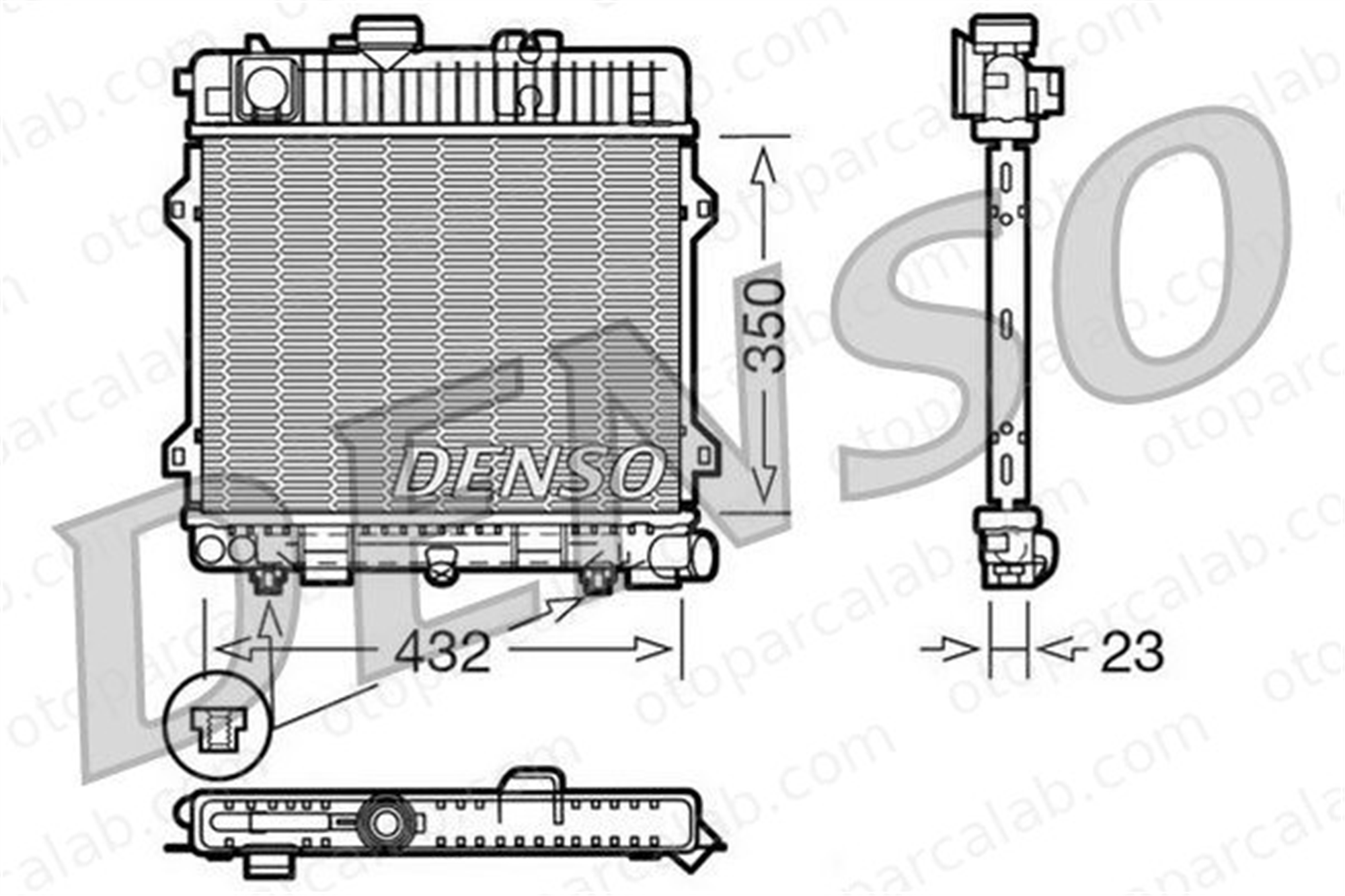 DENSO DRM05028 Su Radyatörü BMW 3 5 DRM05028 1152746