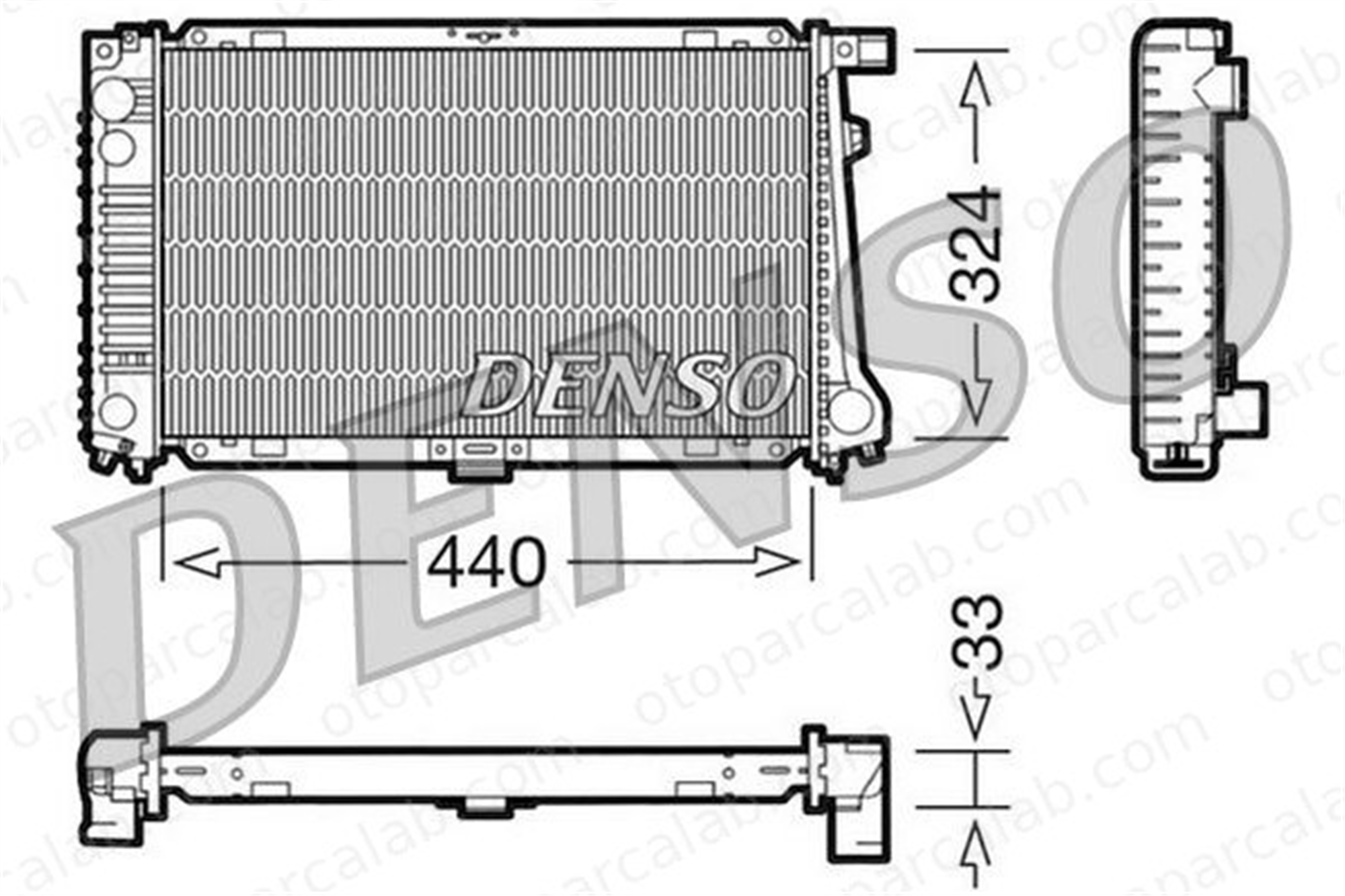 DENSO DRM05032 Su Radyatörü BMW 3 3 Cabrio DRM05032 17111712823