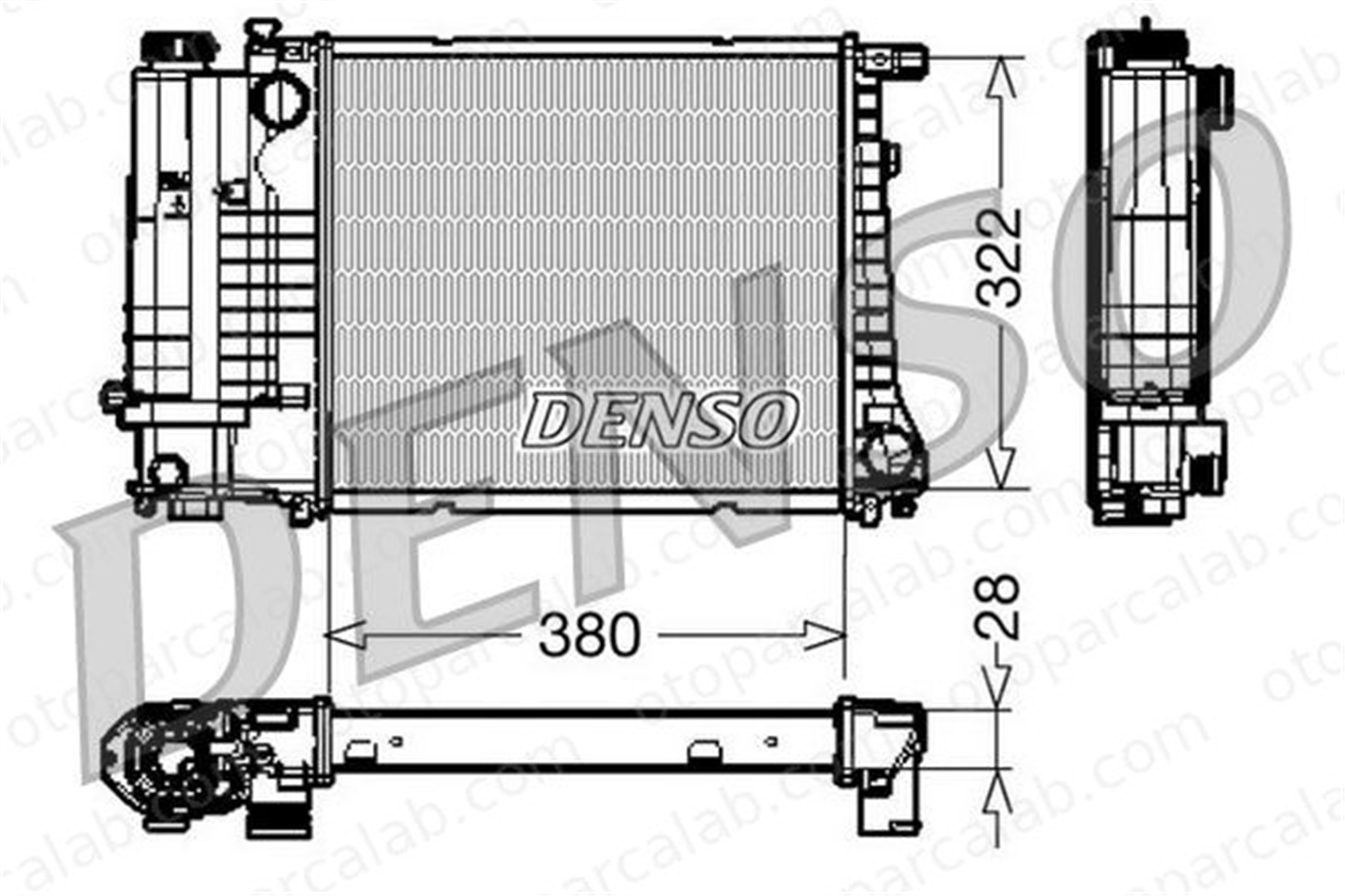 DENSO DRM05044 Su Radyatörü BMW 3 3 Touring DRM05044 17111712976