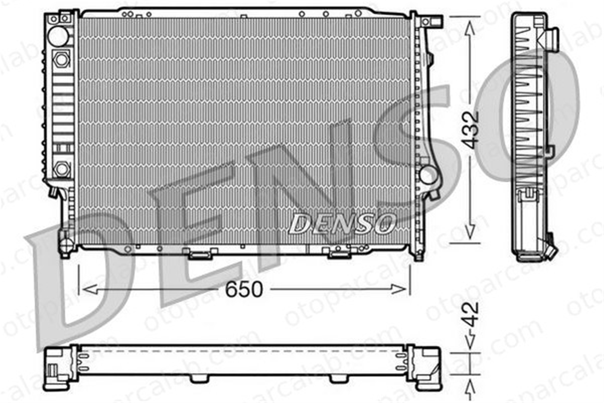 DENSO DRM05054 Su Radyatörü BMW 7 8 DRM05054 17111712267
