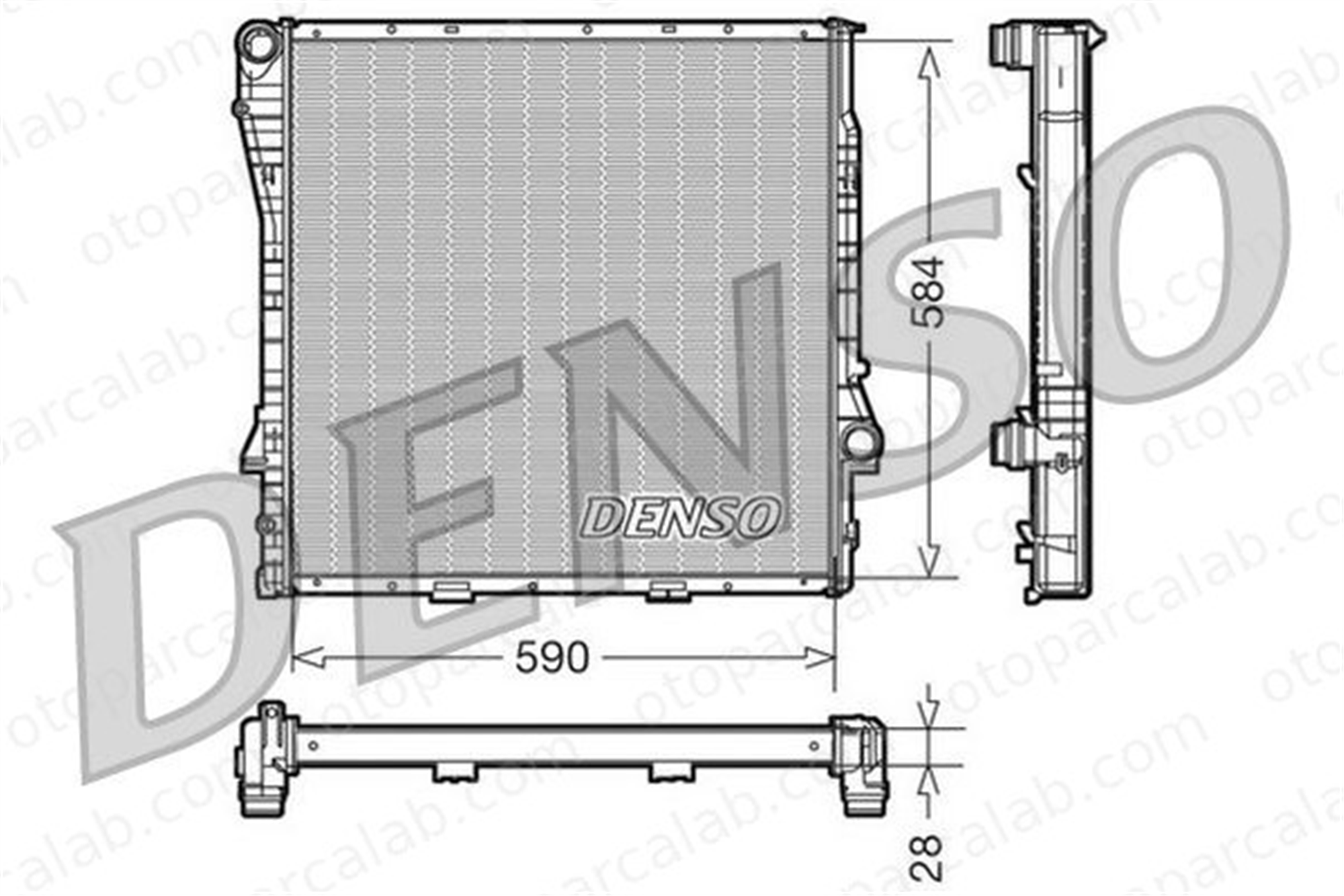 DENSO DRM05116 Su Radyatörü BMW X5 DRM05116 1439104