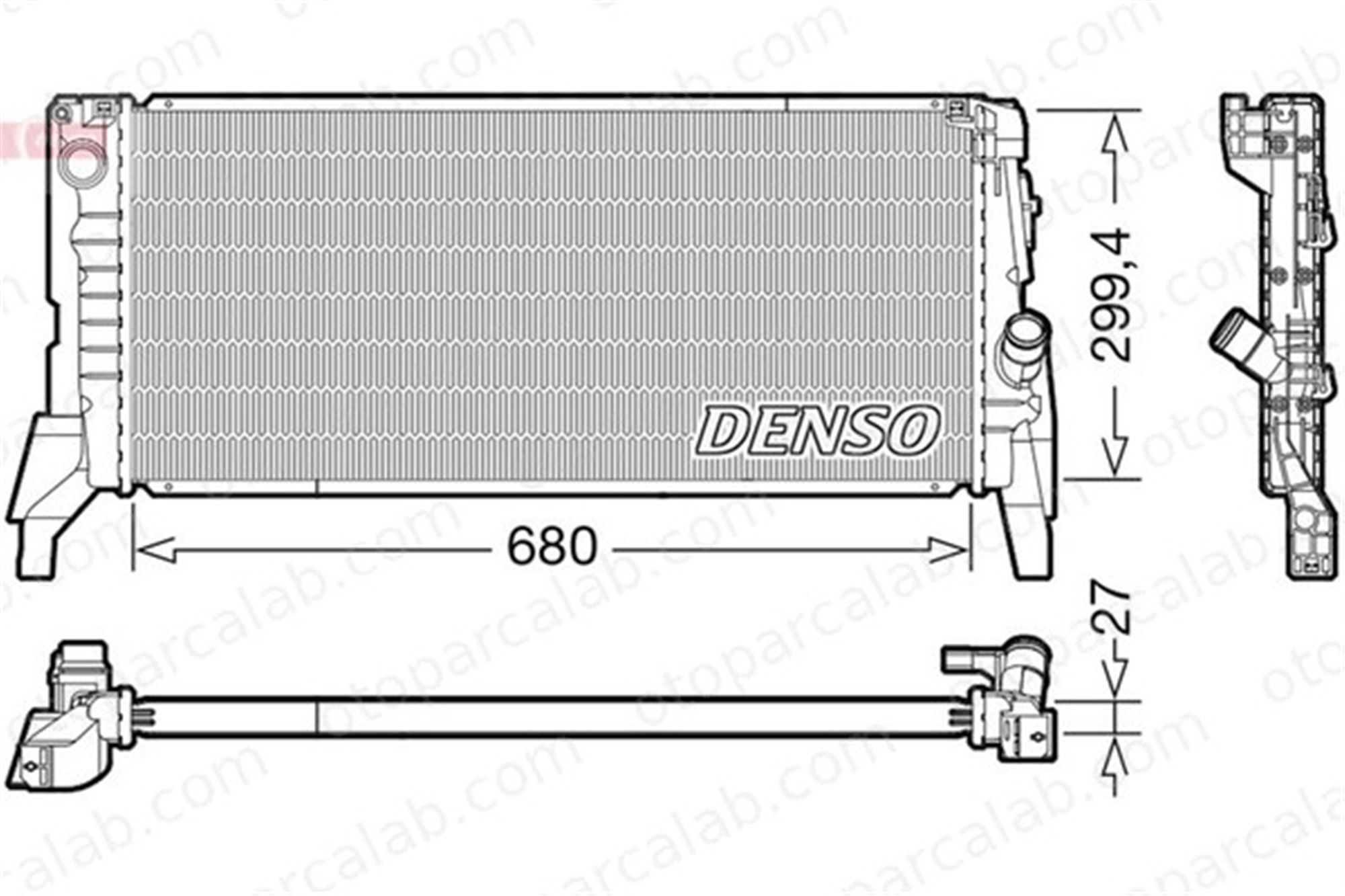DENSO DRM05119 Su Radyatörü MINI MINI BMW 2 Gran Tourer DRM05119 17117617635