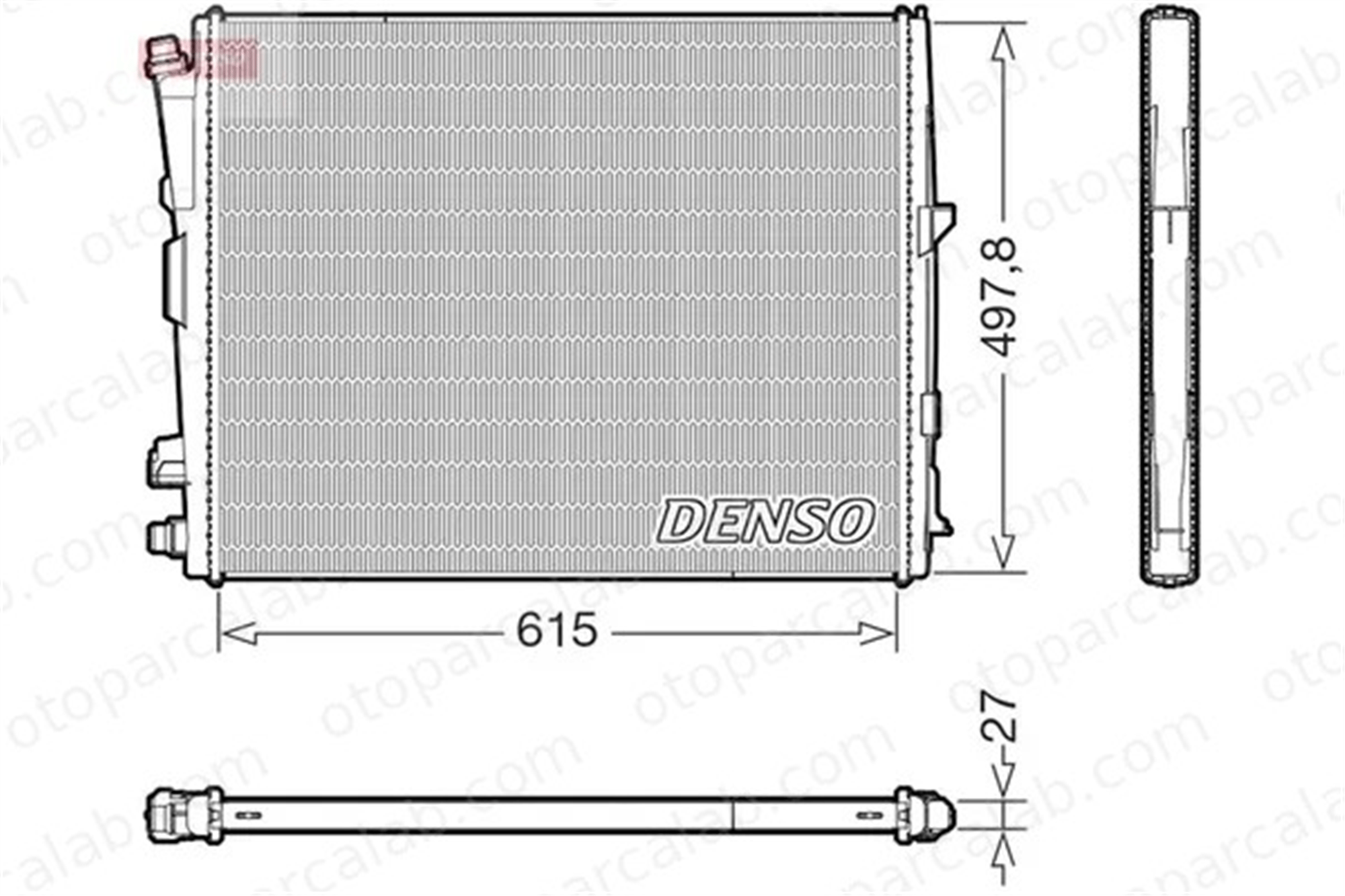 DENSO DRM05123 Su Radyatörü BMW 3 Z4 Roadster 17118666811
