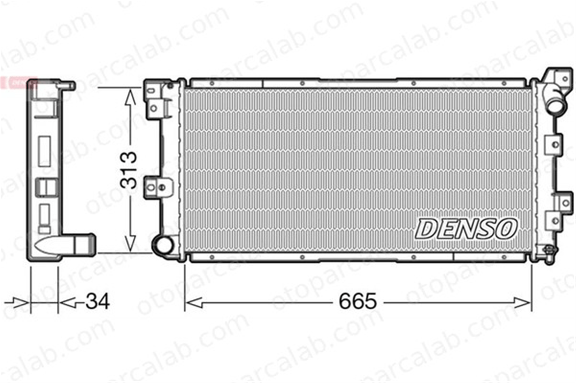 DENSO DRM06002 Su Radyatörü CHRYSLER VOYAGER / GRAND VOYAGER III DRM06002 4798013