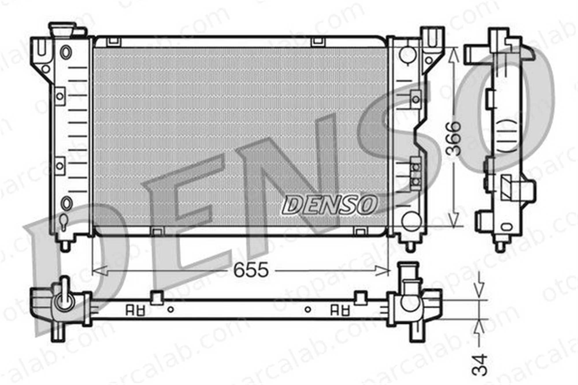 DENSO DRM06010 Su Radyatörü PLYMOUTH VOYAGER / GRAND VOYAGER CHRYSLER VOYAGER / GRAND VOYAGER III DRM06010 4682785