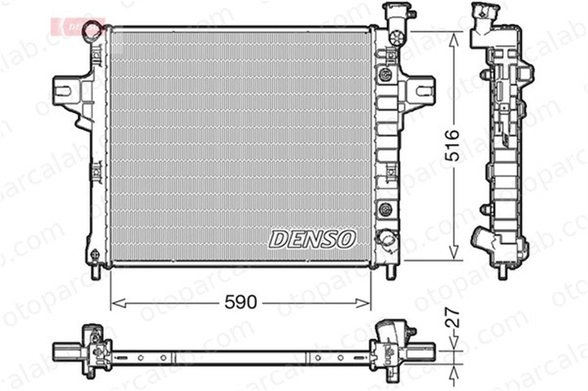 DENSO DRM06031 Su Radyatörü JEEP GRAND CHEROKEE II DRM06031 52079883AB
