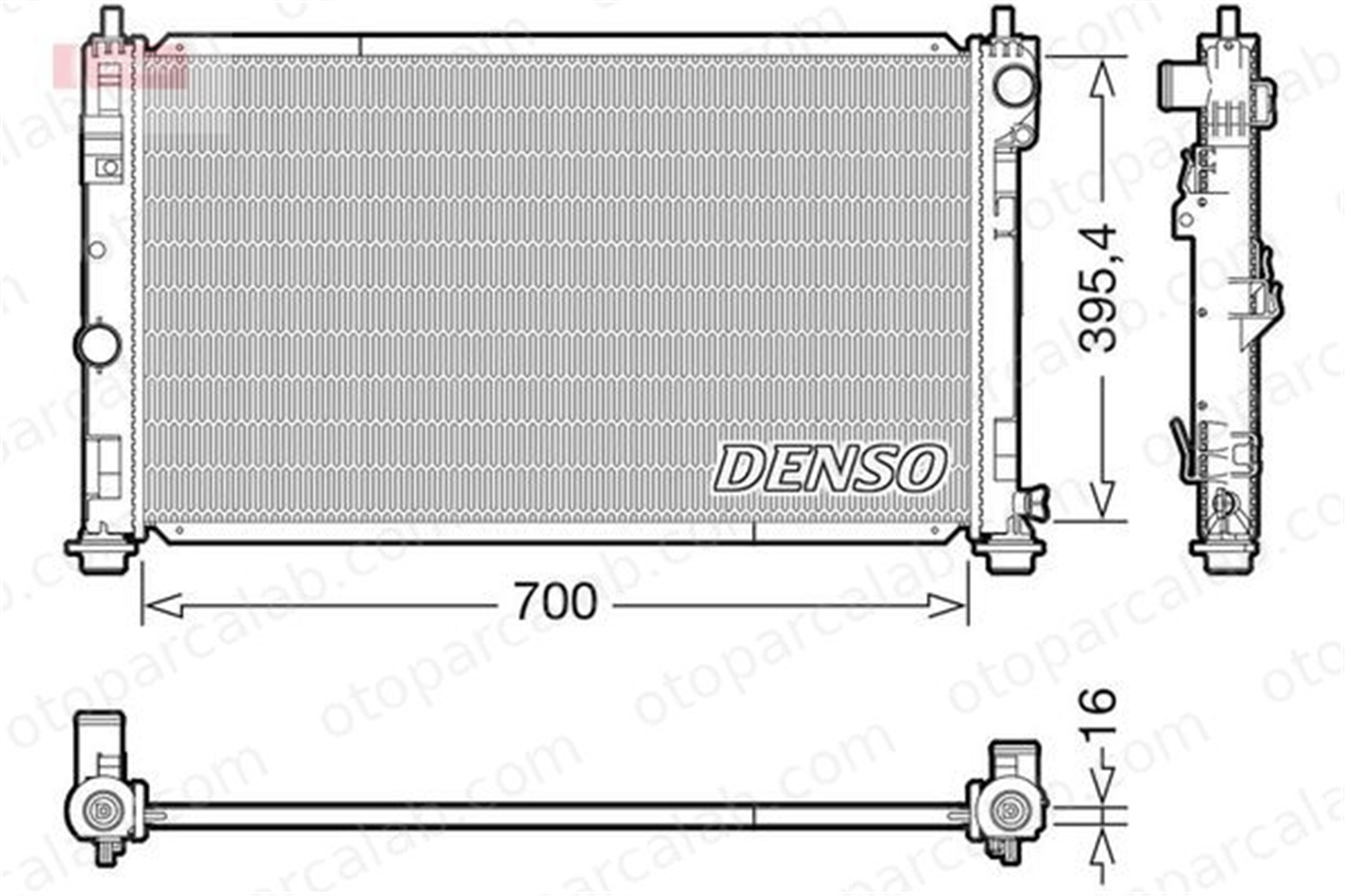 DENSO DRM06039 Su Radyatörü JEEP COMPASS CHRYSLER SEBRING DRM06039 K05191286AB