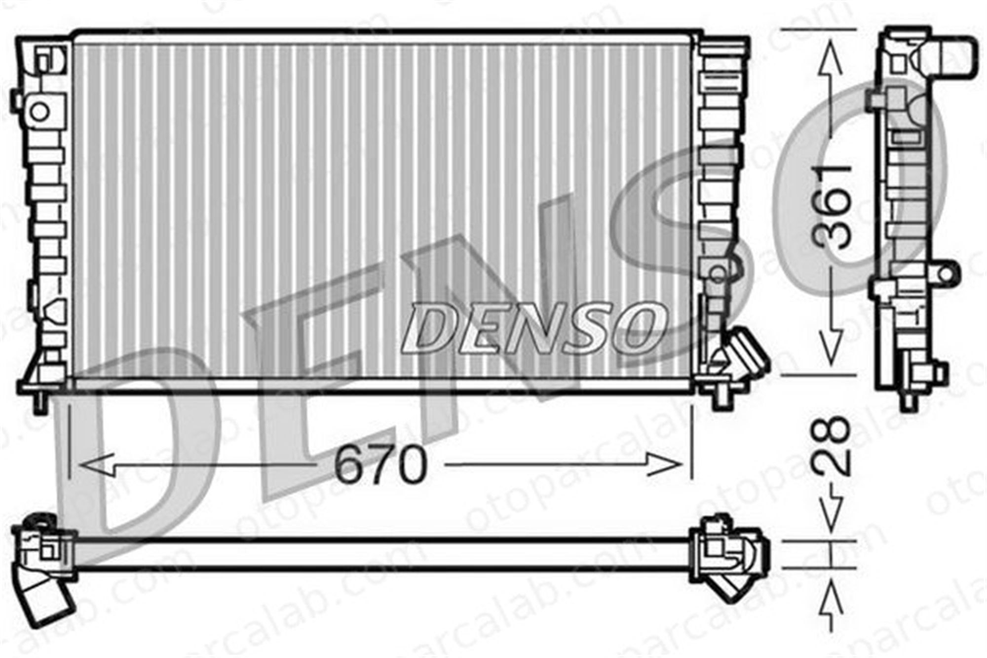 DENSO DRM07030 Su Radyatörü CITROËN XSARA XSARA Break DRM07030 133009