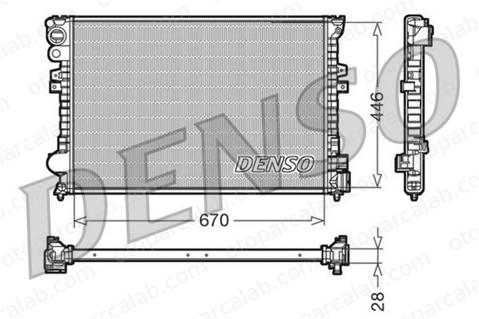 DENSO DRM07050 Su Radyatörü CITROËN EVASION MPV FIAT SCUDO Panelvan/Van DRM07050 1301Y4
