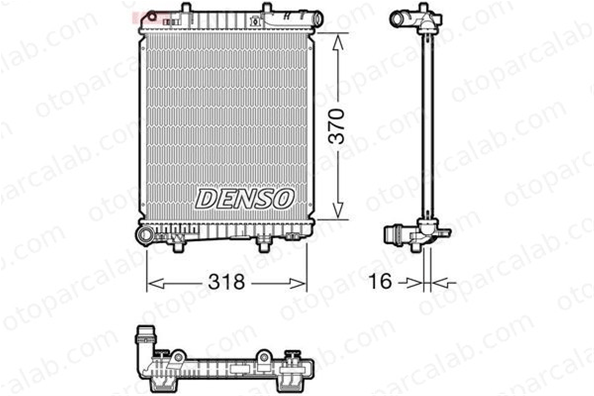 DENSO DRM07062 Su Radyatörü CITROËN C1 II PEUGEOT 108 DRM07062 B000622380
