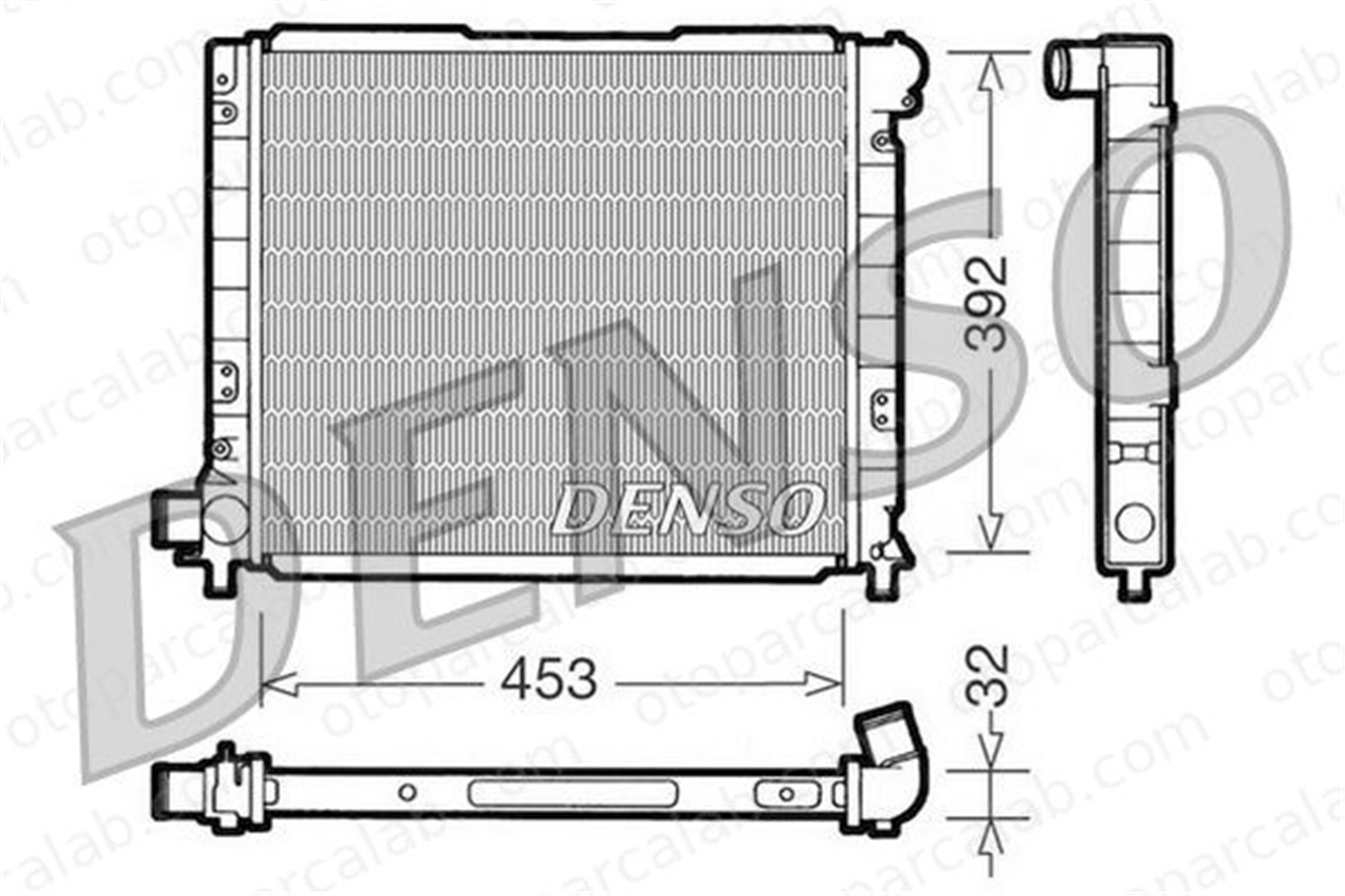 DENSO DRM09051 Su Radyatörü LANCIA THEMA FIAT CROMA DRM09051 82443104
