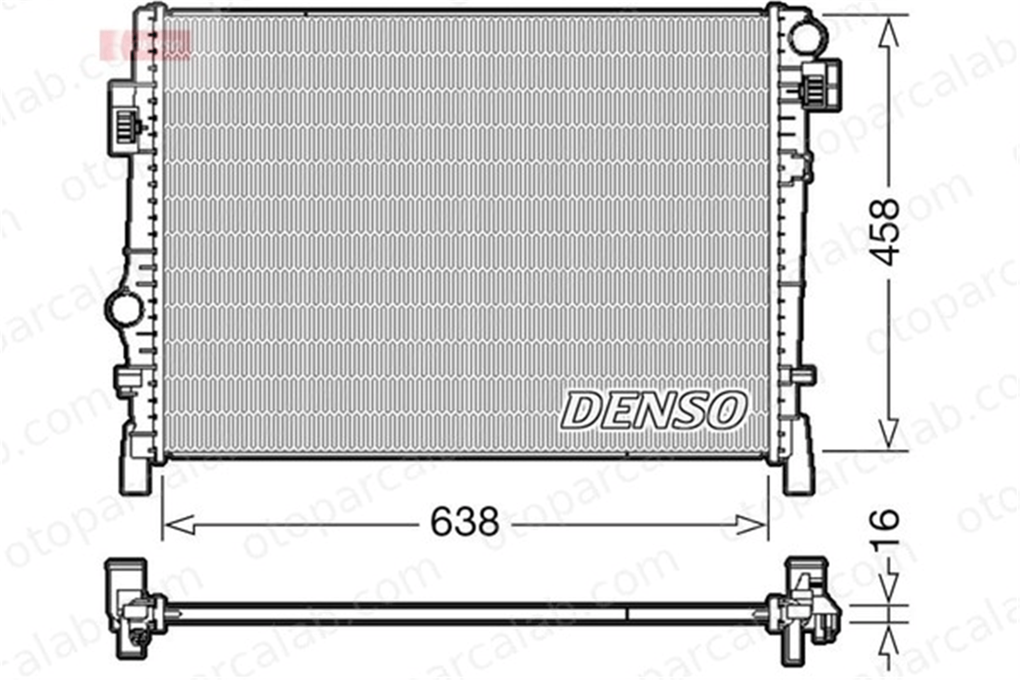 DENSO DRM09054 Su Radyatörü DODGE JOURNEY FIAT FREEMONT DRM09054 K68038238AB