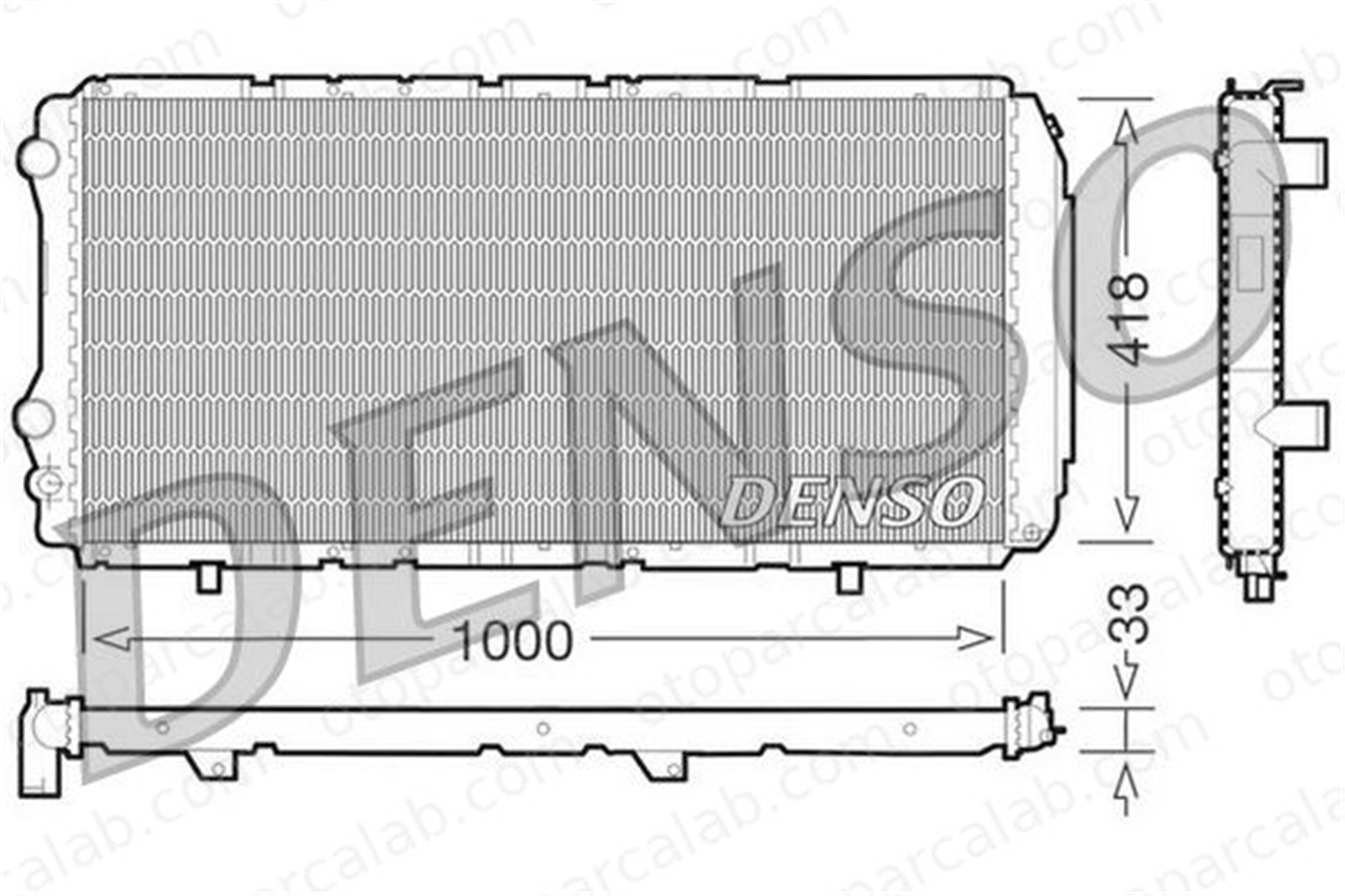 DENSO DRM09075 Su Radyatörü CITROËN JUMPER Minibüs/Otobüs JUMPER Panelvan/Van DRM09075 1301N6