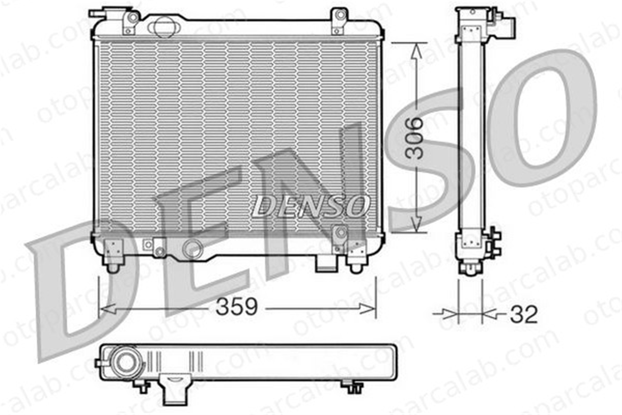 DENSO DRM09082 Su Radyatörü SEAT MARBELLA FIAT PANDA DRM09082 7585721