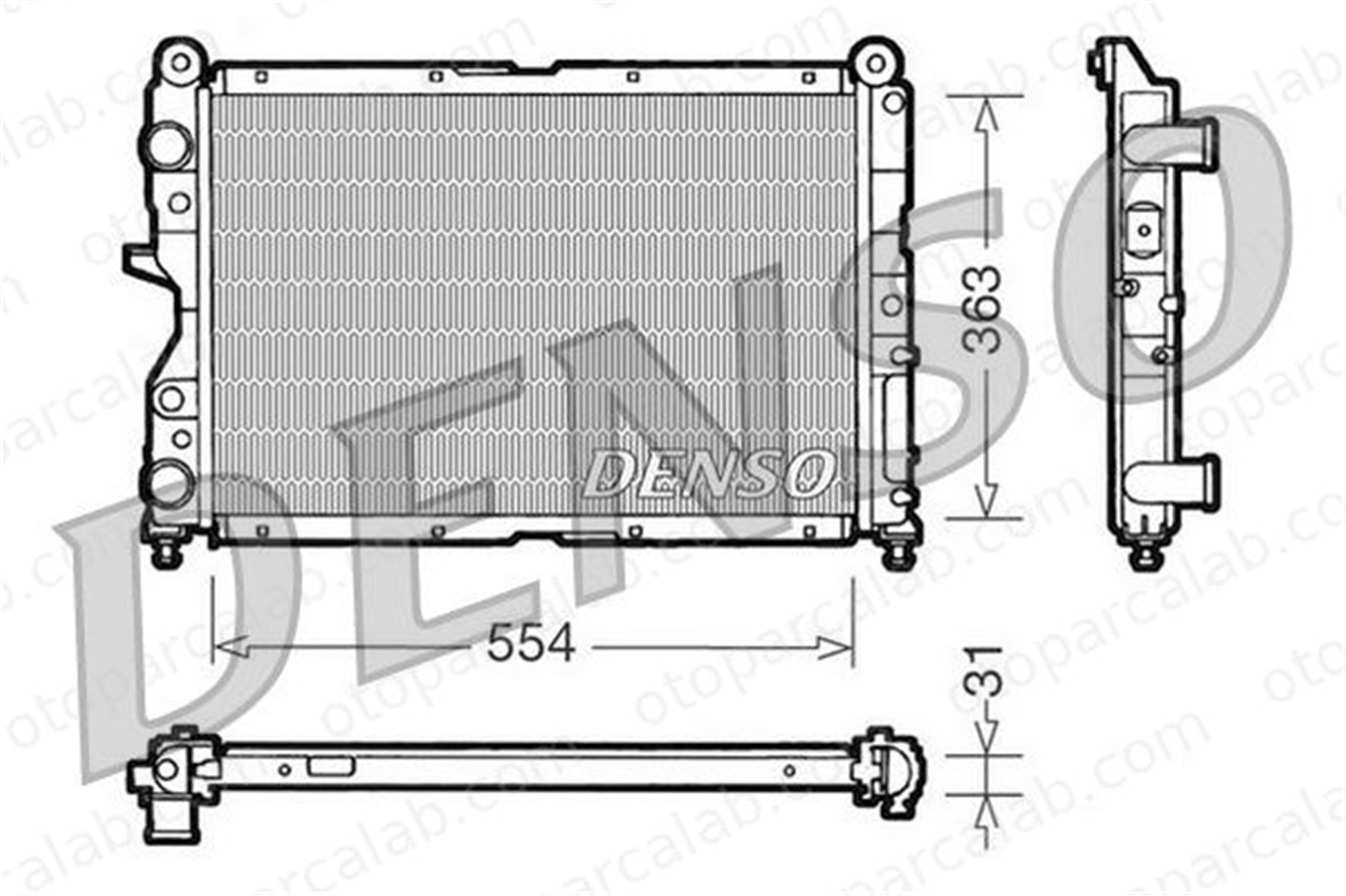 DENSO DRM09132 Su Radyatörü FIAT TIPO TEMPRA S.W. DRM09132 7788720