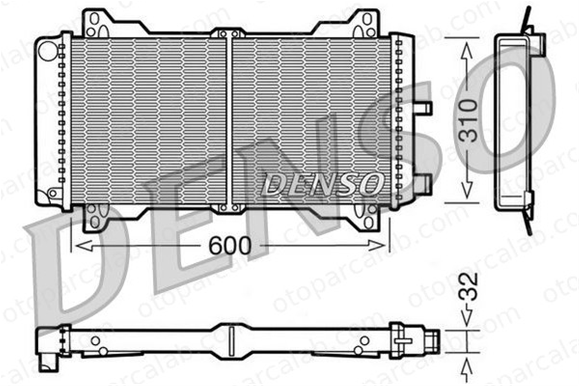 DENSO DRM10014 Su Radyatörü FORD ESCORT III ESCORT III Turnier DRM10014 81AB8005DG
