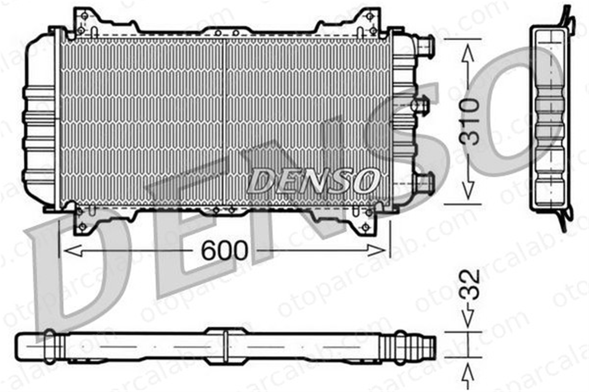 DENSO DRM10018 Su Radyatörü FORD ESCORT III ESCORT III Cabrio DRM10018 3241911