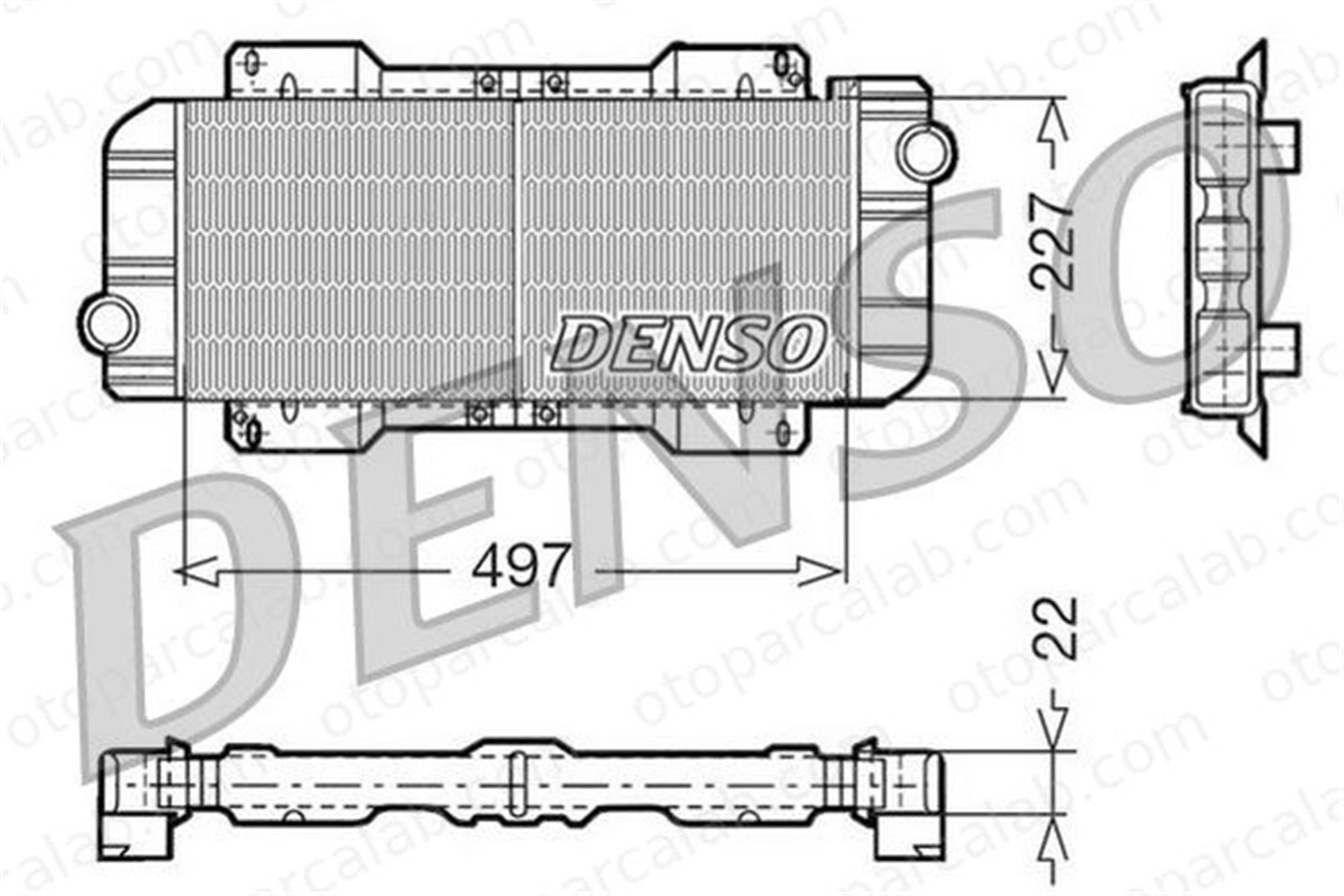 DENSO DRM10019 Su Radyatörü FORD ESCORT III ESCORT III Turnier DRM10019 6138598