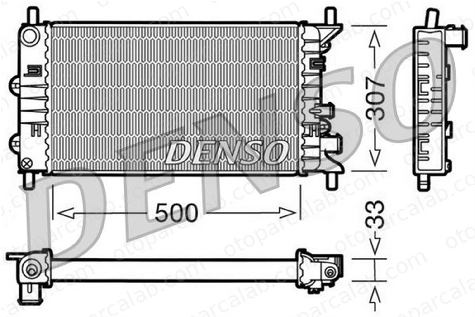 DENSO DRM10024 Su Radyatörü FORD ESCORT V ESCORT V Turnier DRM10024 6562897