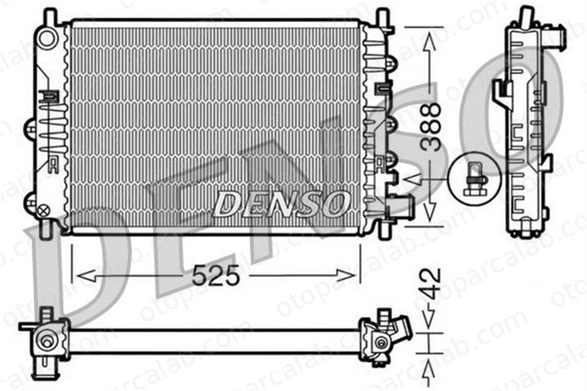 DENSO DRM10026 Su Radyatörü FORD ESCORT V ESCORT VI DRM10026 1664043