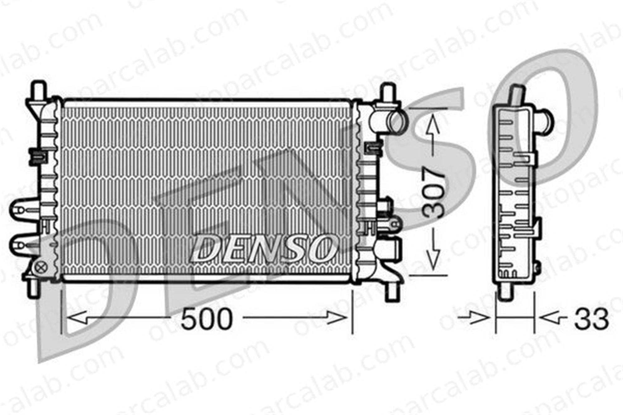 DENSO DRM10027 Su Radyatörü FORD ESCORT V ESCORT V Express DRM10027 6616482