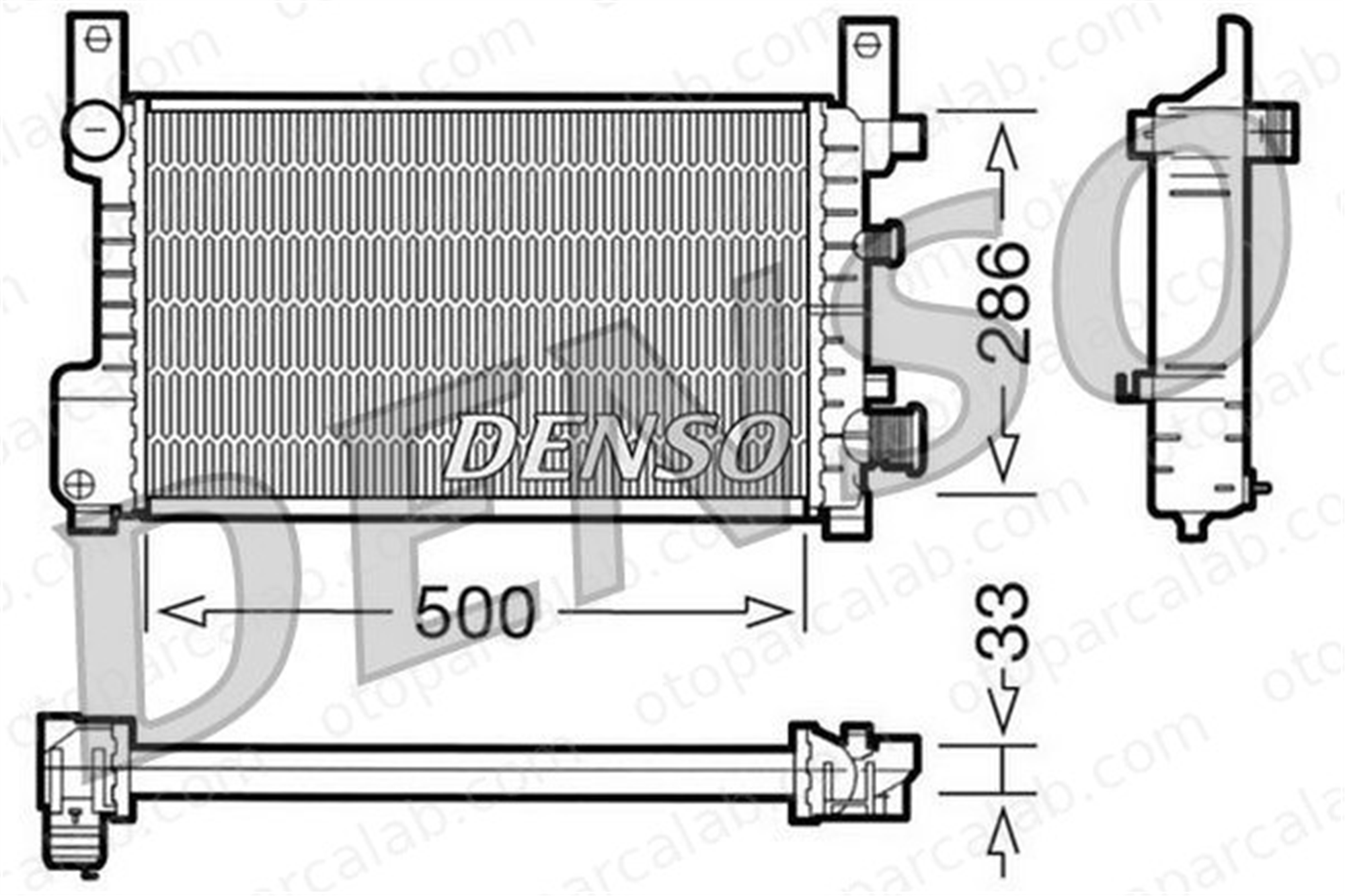 DENSO DRM10037 Su Radyatörü FORD FIESTA III FIESTA Kasa/büyük limuzin DRM10037 94FB8005BB