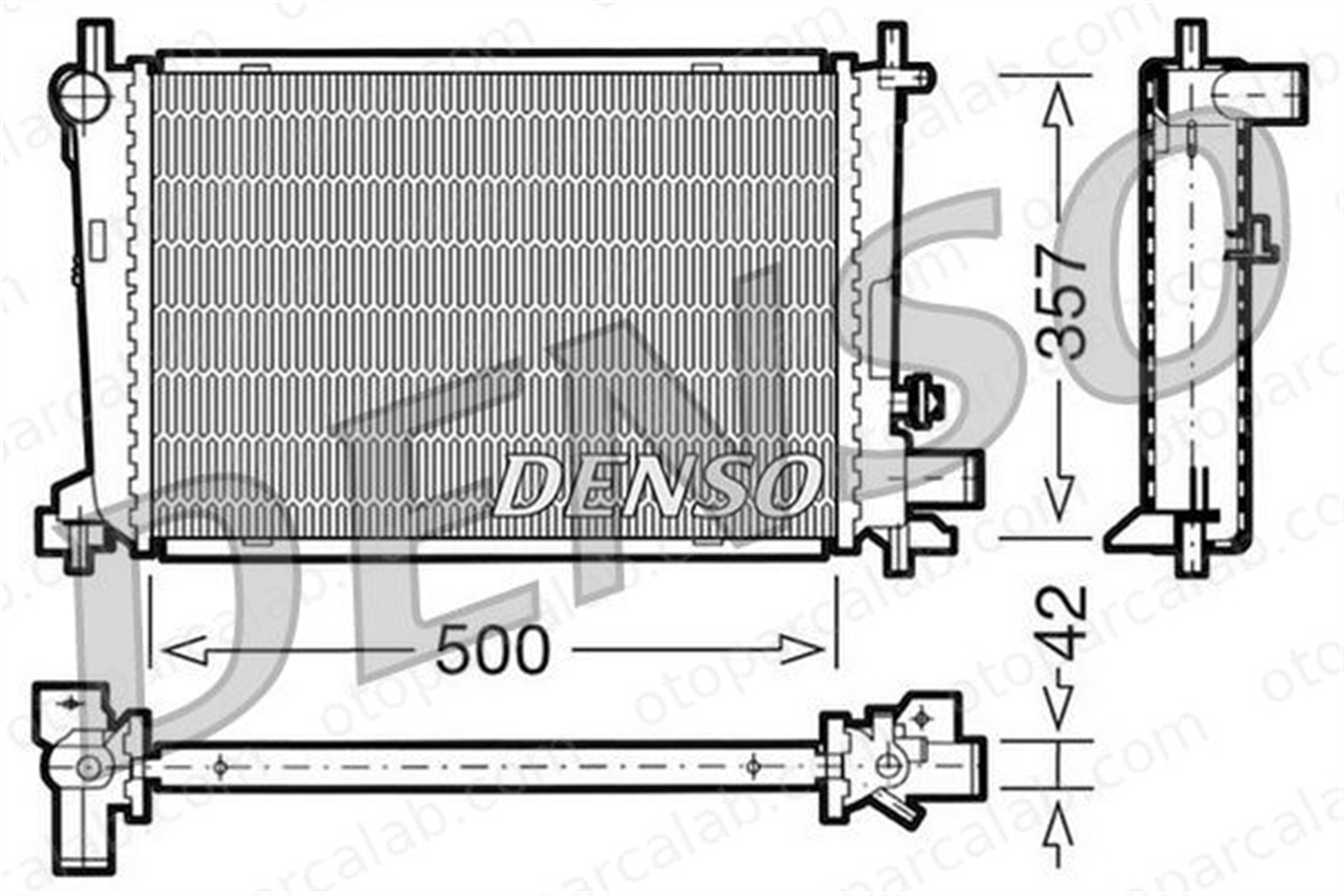 DENSO DRM10040 Su Radyatörü FORD FIESTA IV FIESTA Kasa/büyük limuzin DRM10040 1012955