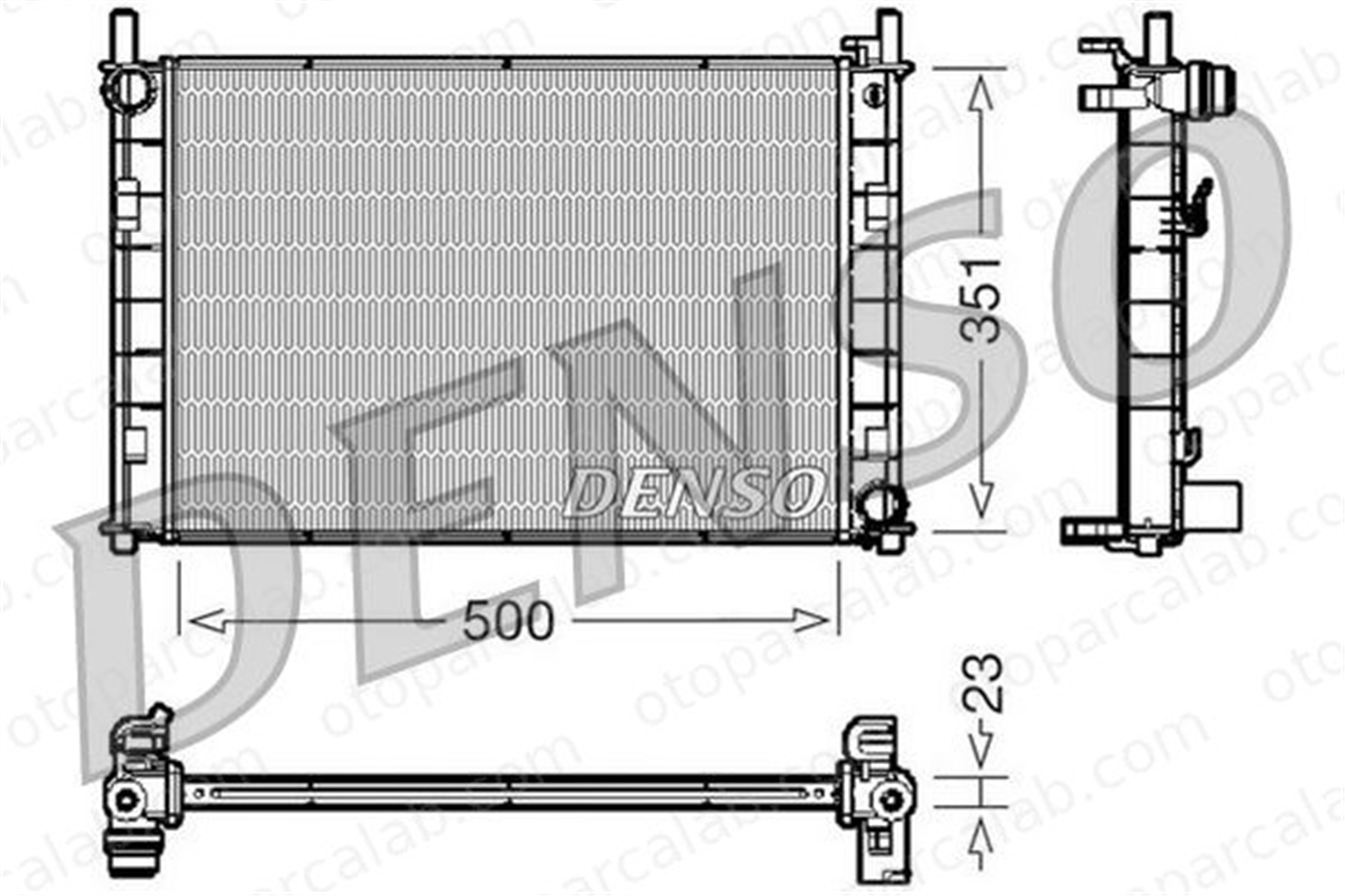 DENSO DRM10045 Su Radyatörü FORD FIESTA V FUSION DRM10045 1141490