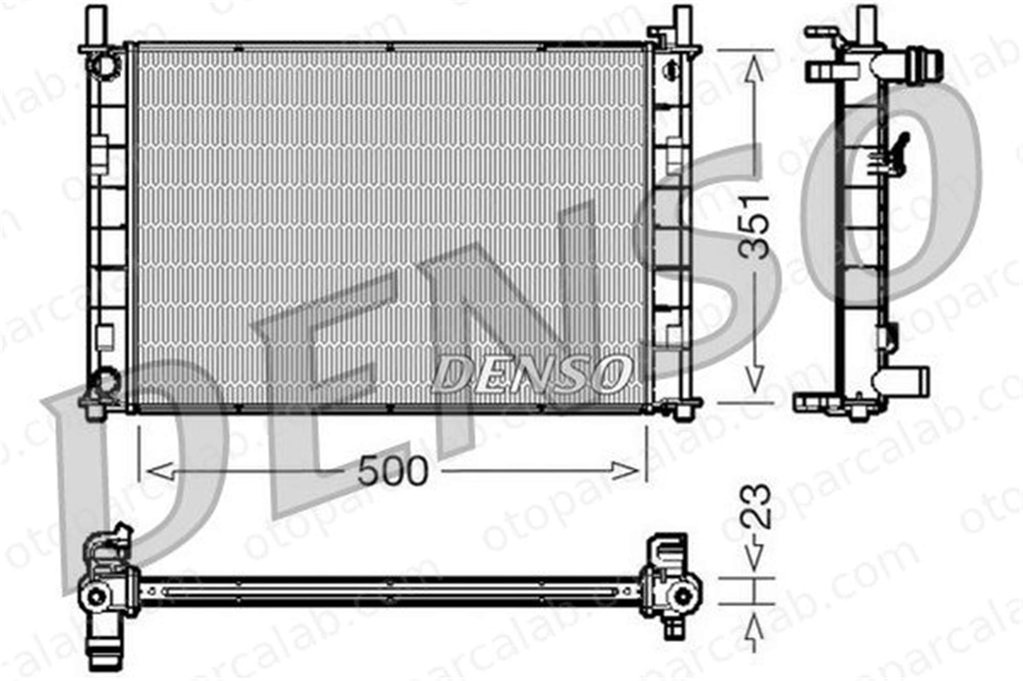 DENSO DRM10046 Su Radyatörü FORD FIESTA V FUSION DRM10046 1141491