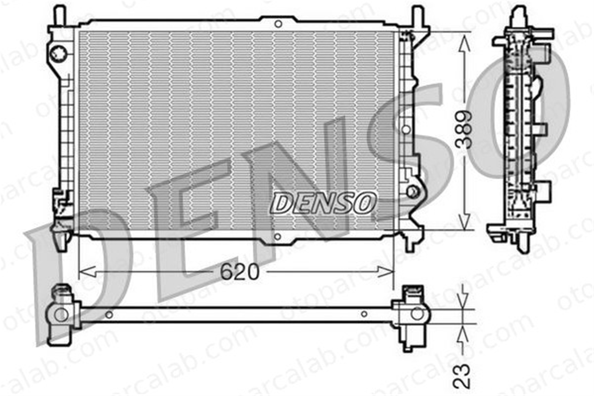DENSO DRM10107 Su Radyatörü FORD TOURNEO CONNECT TRANSIT CONNECT DRM10107 2T148005AD