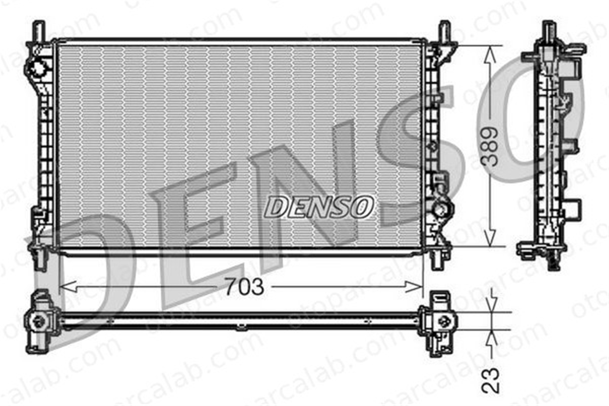 DENSO DRM10108 Su Radyatörü FORD TOURNEO CONNECT TRANSIT CONNECT DRM10108 2T148005CC