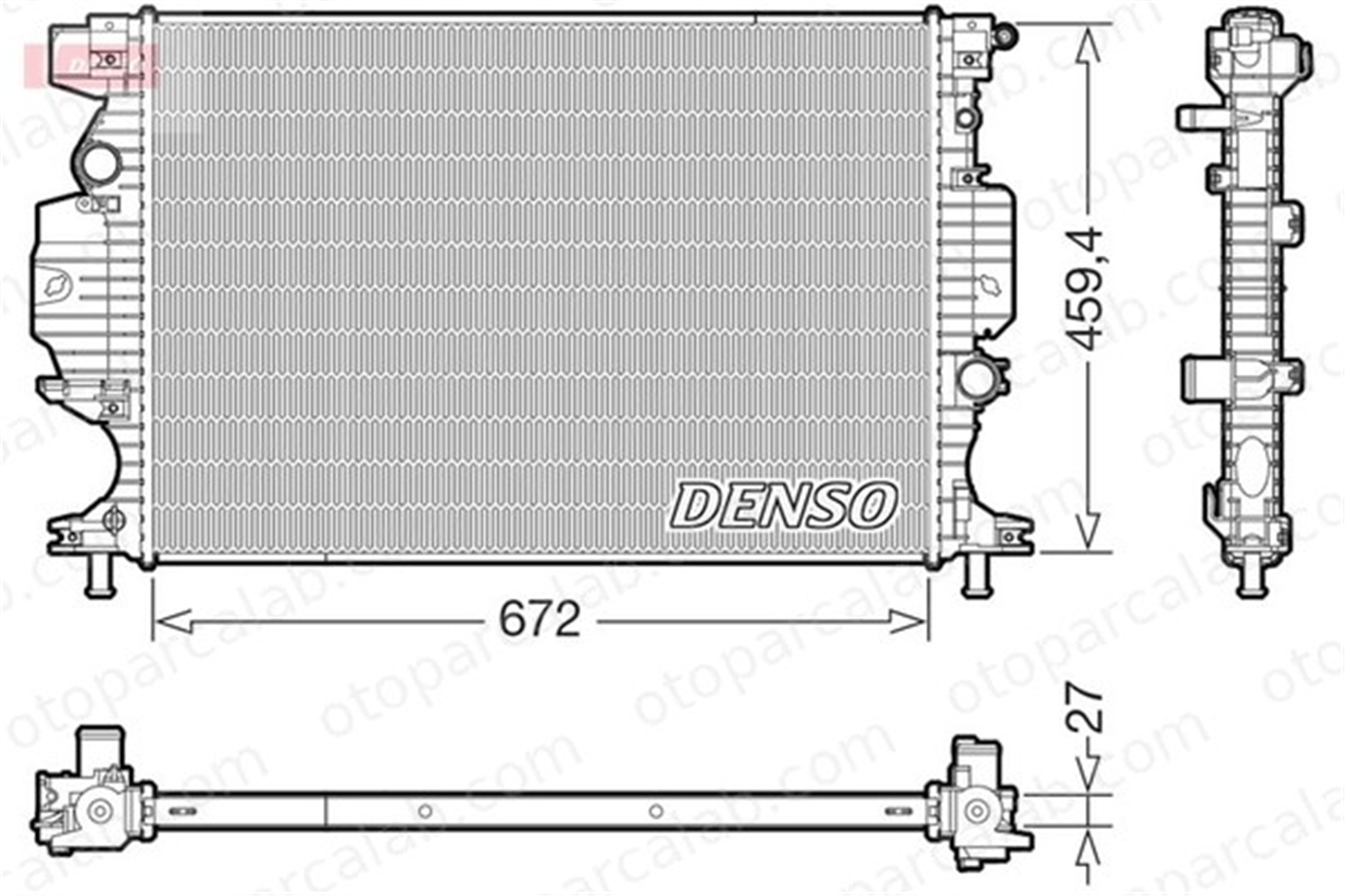 DENSO DRM10125 Su Radyatörü FORD GALAXY III MONDEO V Hatchback DRM10125 1768469