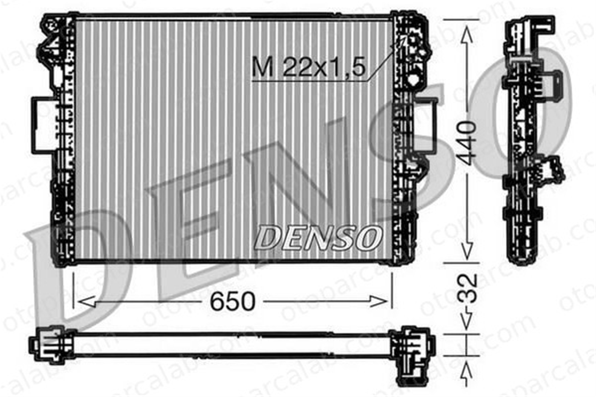 DENSO DRM12005 Su Radyatörü IVECO DAILY III Platform şasi DAILY III Panelvan/Van DRM12005 500303392