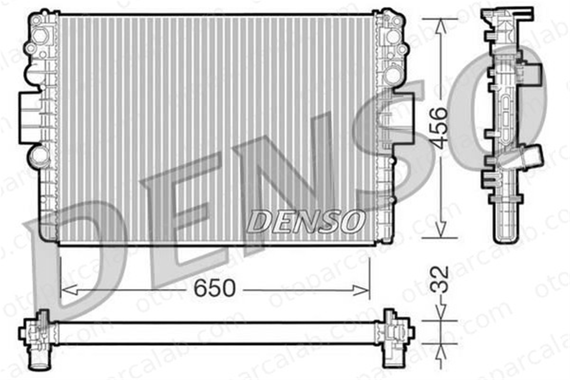 DENSO DRM12006 Su Radyatörü IVECO DAILY IV Platform şasi DAILY IV Panelvan/Van DRM12006 504045487