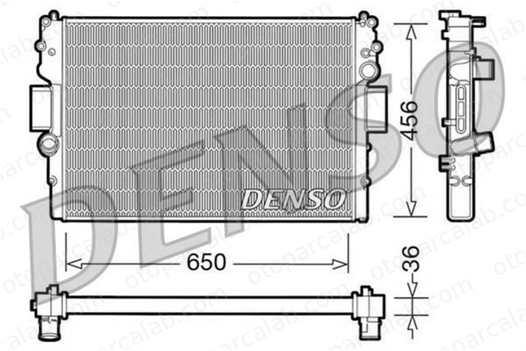 DENSO DRM12007 Su Radyatörü IVECO DAILY IV Platform şasi DAILY IV Panelvan/Van 504045489 504084141