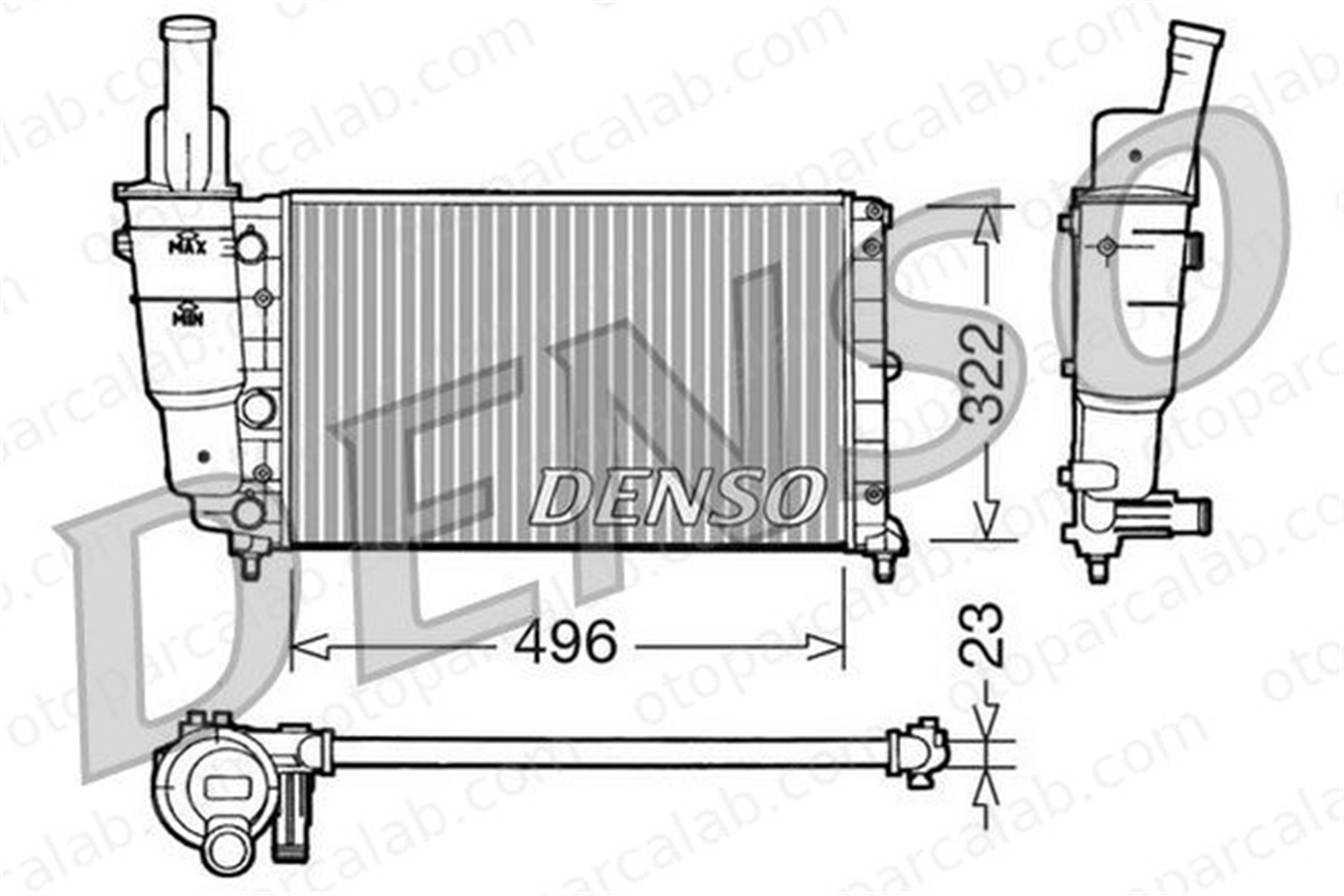 DENSO DRM13003 Su Radyatörü FIAT PUNTO PUNTO Cabrio DRM13003 46414171