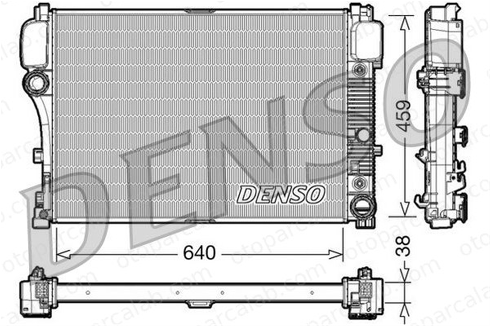 DENSO DRM17008 Su Radyatörü MERCEDES-BENZ S-SERISI S-SERISI Coupe DRM17008 2215000003