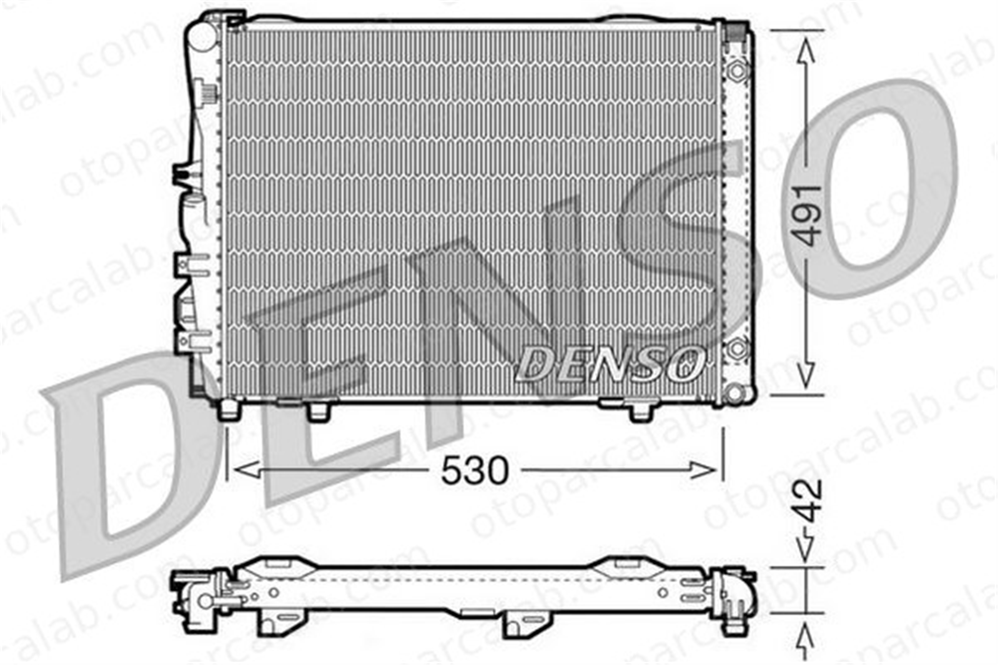 DENSO DRM17030 Su Radyatörü MERCEDES-BENZ 124 Sedan 124 T-Model DRM17030 1245002803