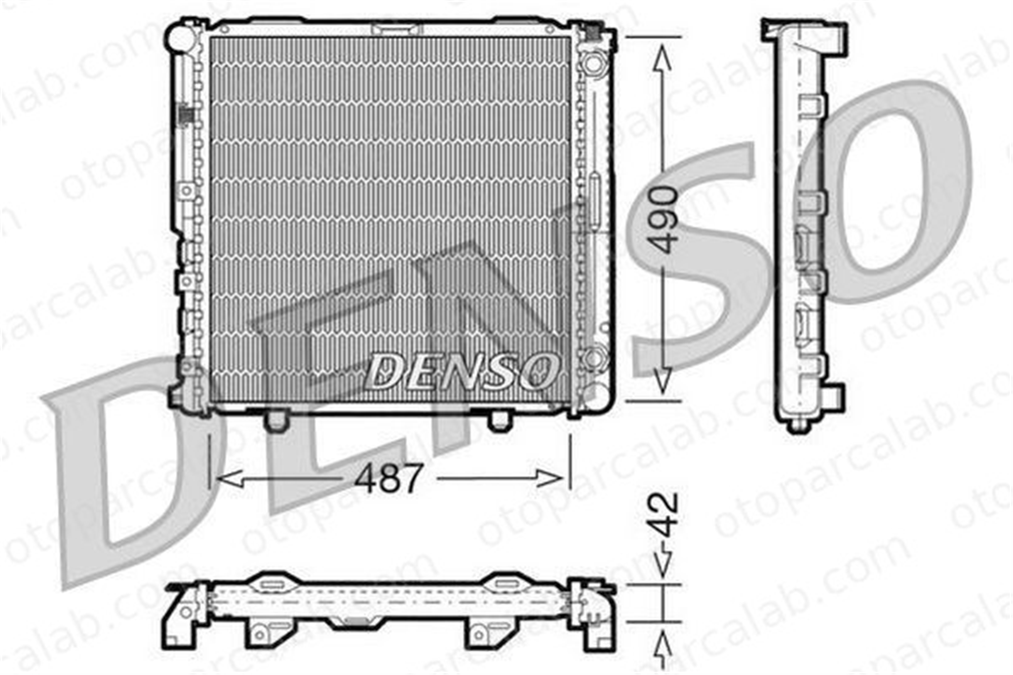 DENSO DRM17031 Su Radyatörü MERCEDES-BENZ 124 Sedan 124 T-Model DRM17031 1245000203