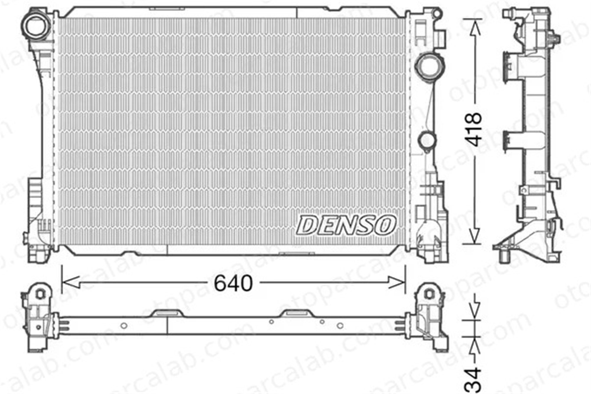 DENSO DRM17049 Su Radyatörü MERCEDES-BENZ E-SERISI E-SERISI Cabrio DRM17049 995002703