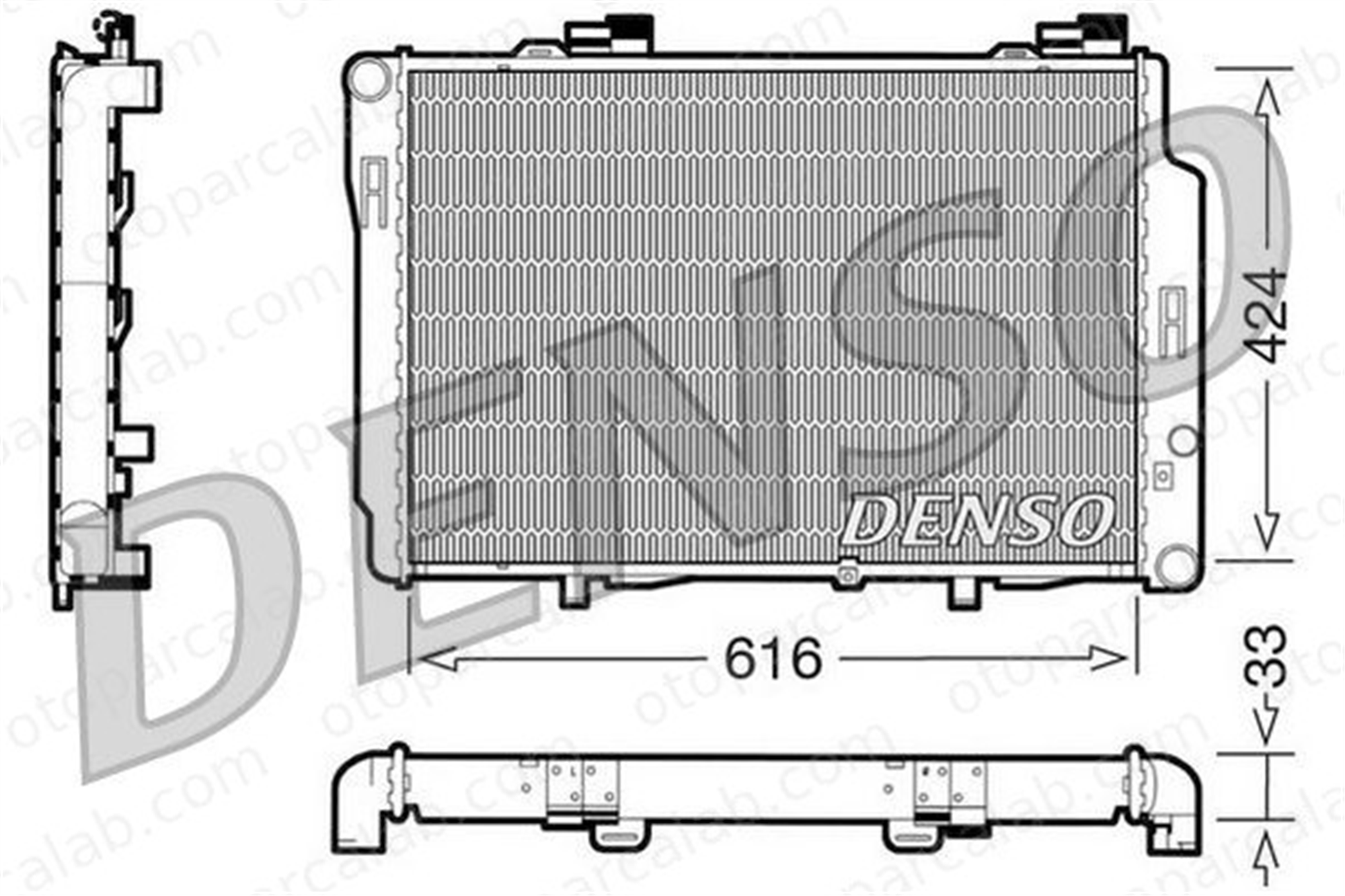 DENSO DRM17070 Su Radyatörü MERCEDES-BENZ C-SERISI T-Model C-SERISI DRM17070 2025002103