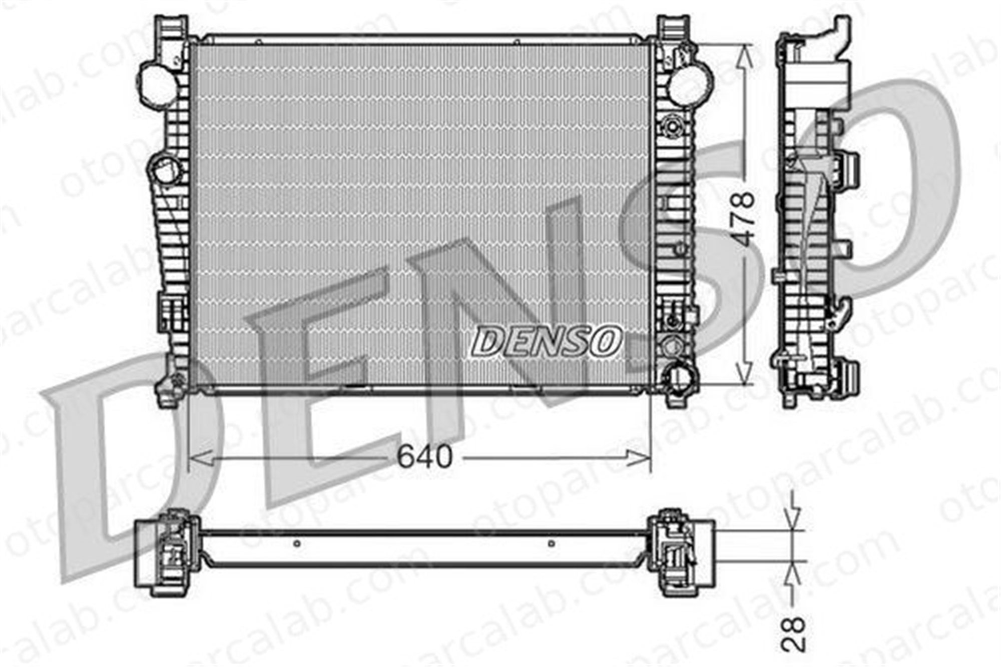 DENSO DRM17092 Su Radyatörü MERCEDES-BENZ S-SERISI S-SERISI Coupe DRM17092 2205000003
