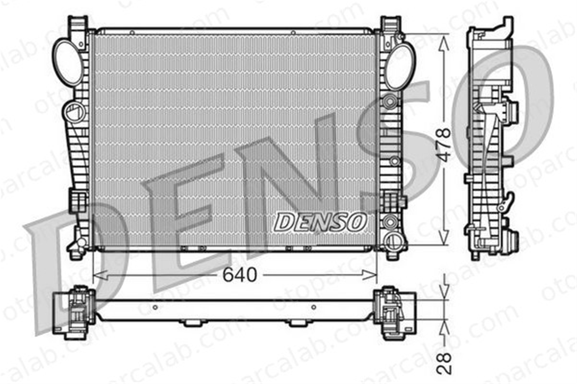 DENSO DRM17093 Su Radyatörü MERCEDES-BENZ S-SERISI DRM17093 2205001403