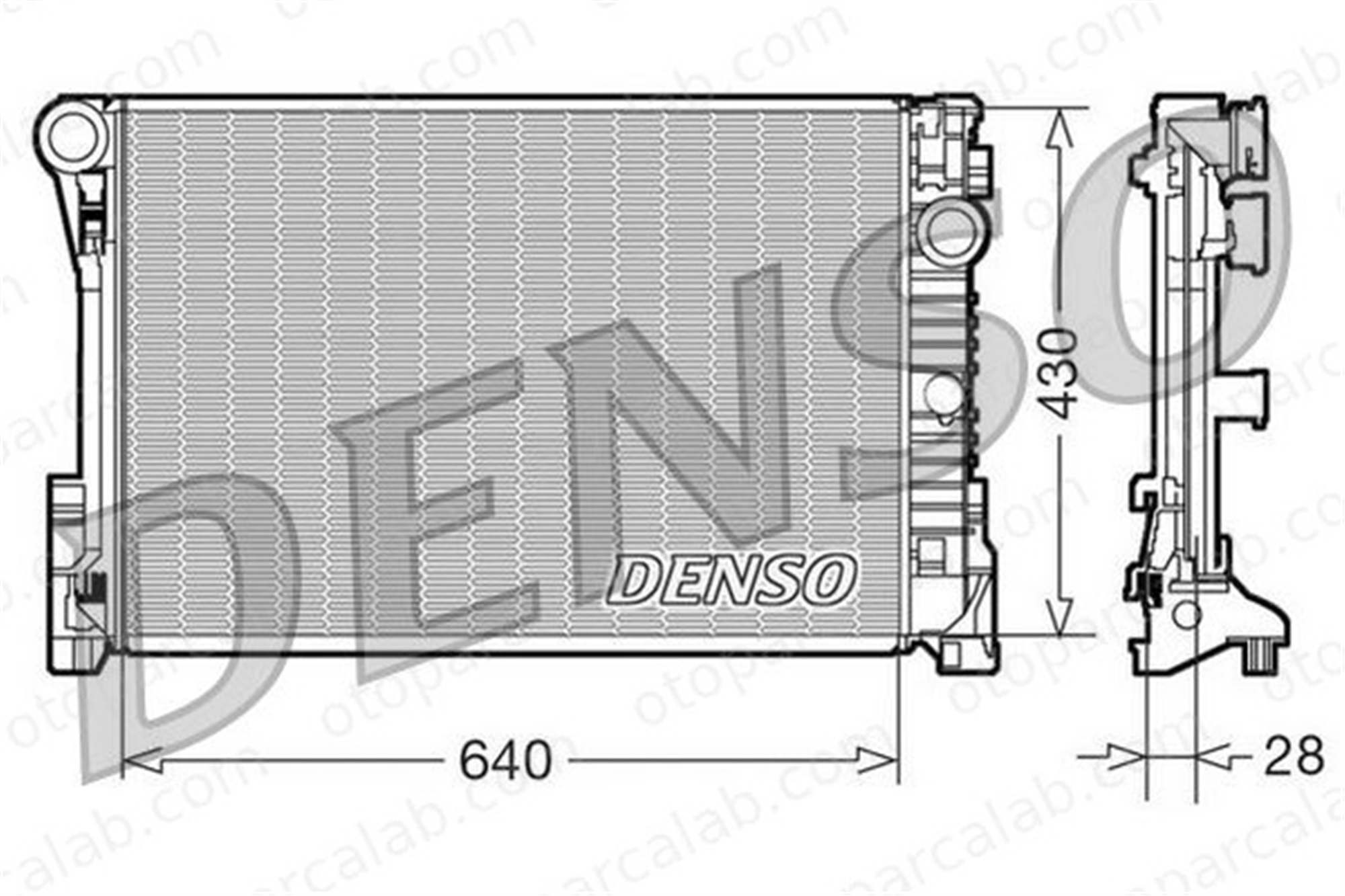 DENSO DRM17110 Su Radyatörü MERCEDES-BENZ C-SERISI C-SERISI T-Model DRM17110 A2045000503