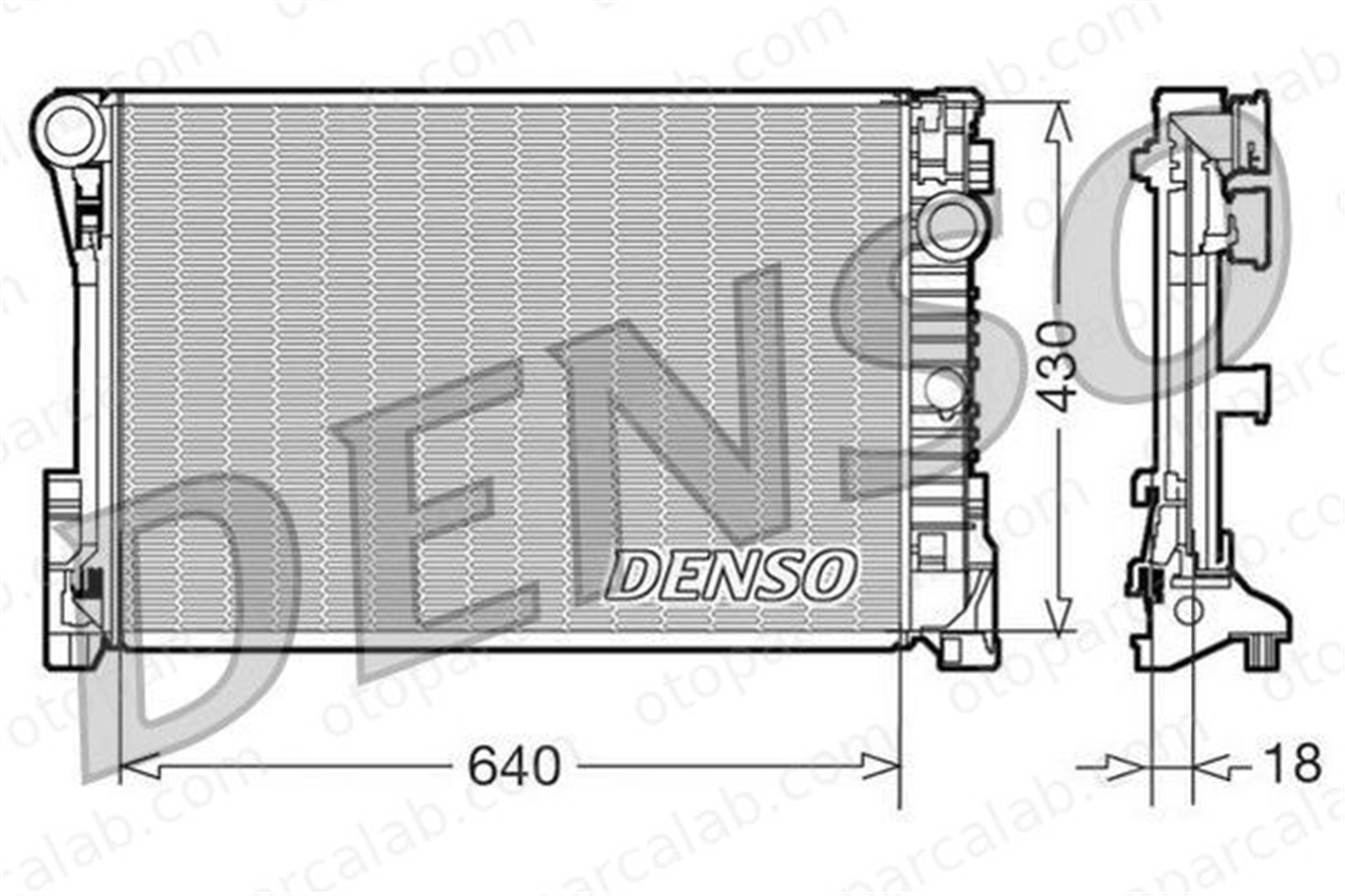 DENSO DRM17111 Su Radyatörü MERCEDES-BENZ C-SERISI C-SERISI T-Model DRM17111 2045000303