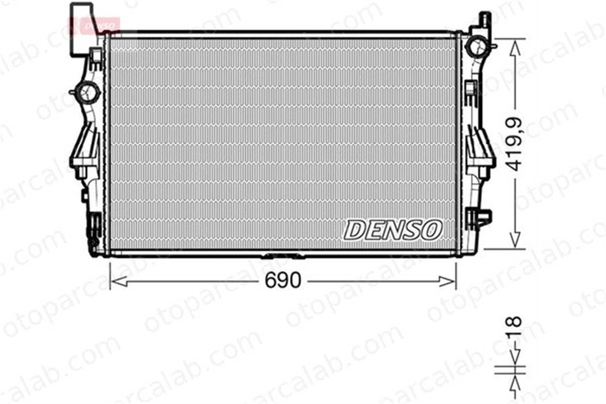 DENSO DRM17114 Su Radyatörü MERCEDES-BENZ VITO Mixto VITO Panelvan/Van DRM17114 4475010201