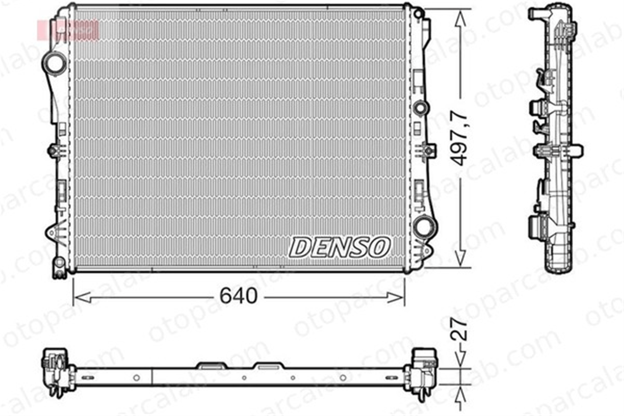 DENSO DRM17116 Su Radyatörü MERCEDES-BENZ S-SERISI E-SERISI DRM17116 995003303
